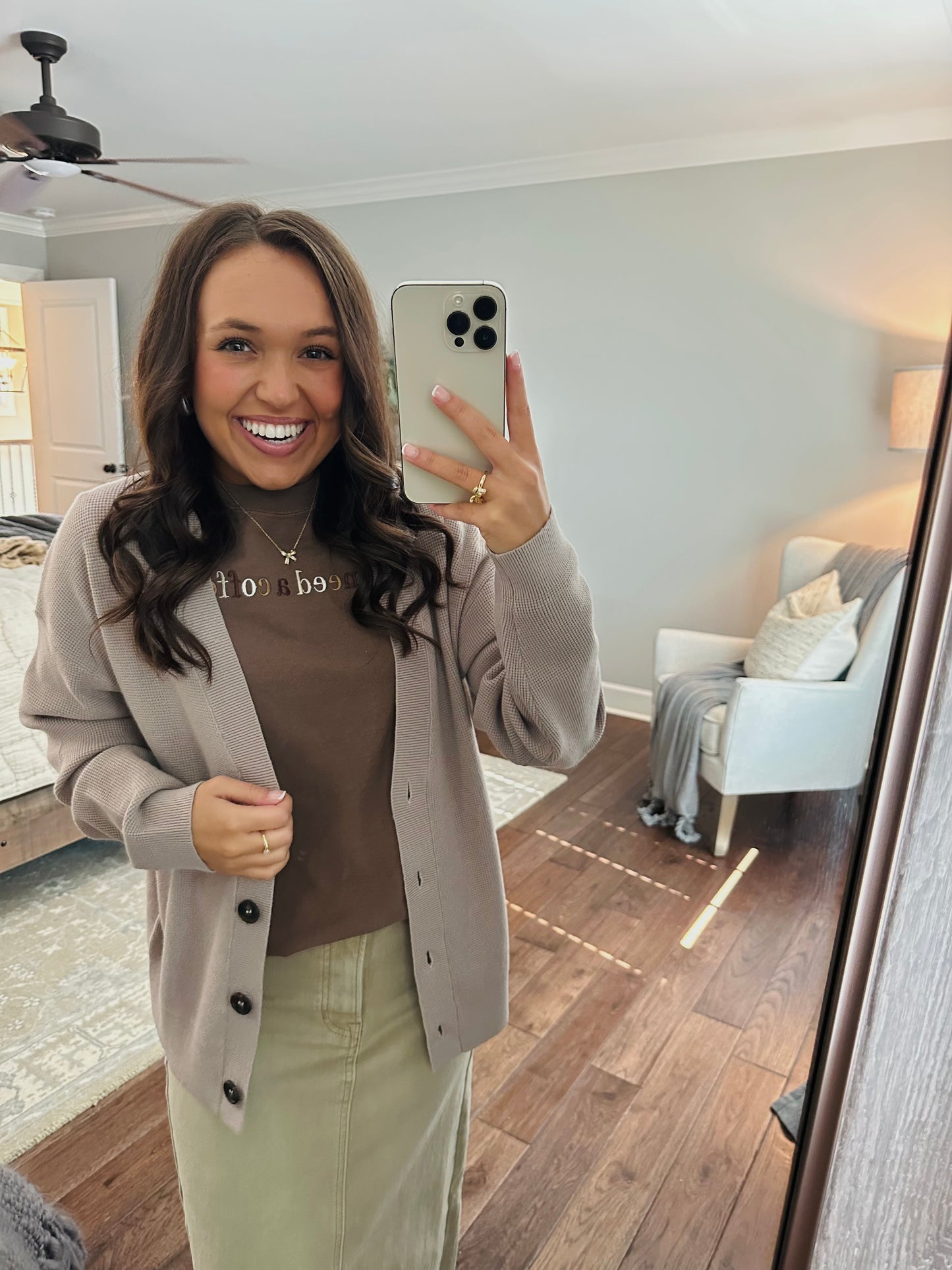 Let's Get Cozy Ash Mocha Cardigan