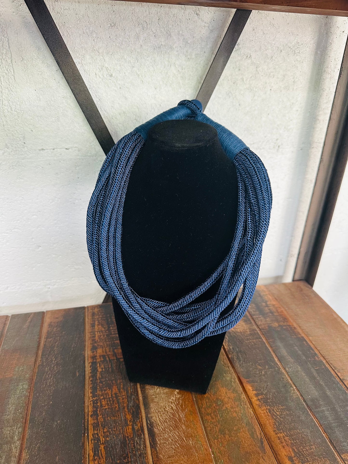 8 Strand Necklace - Navy