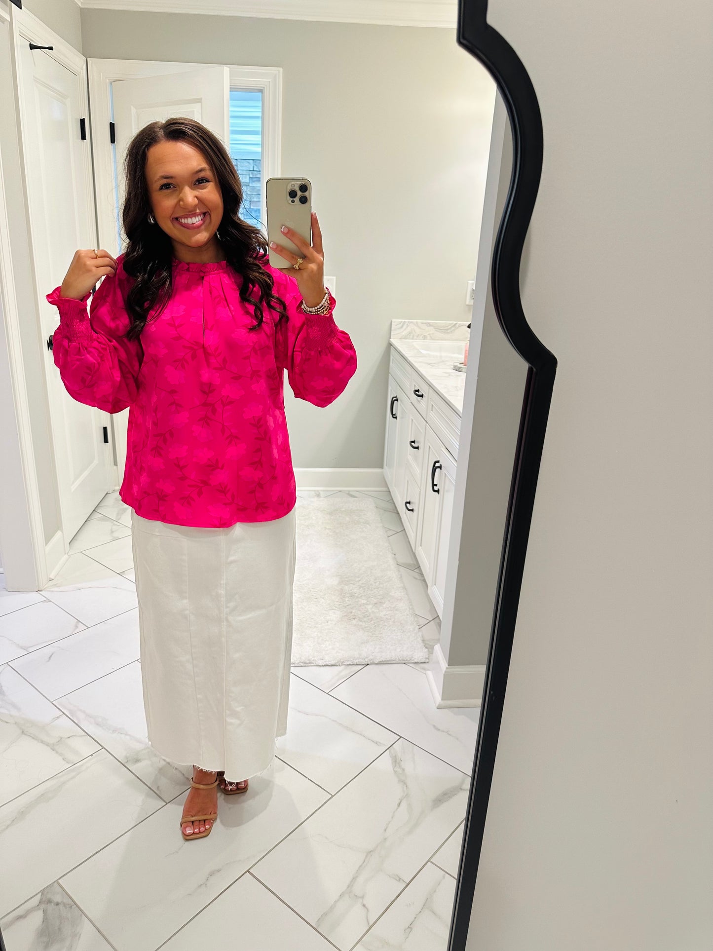 The Clever Fuchsia Floral Blouse