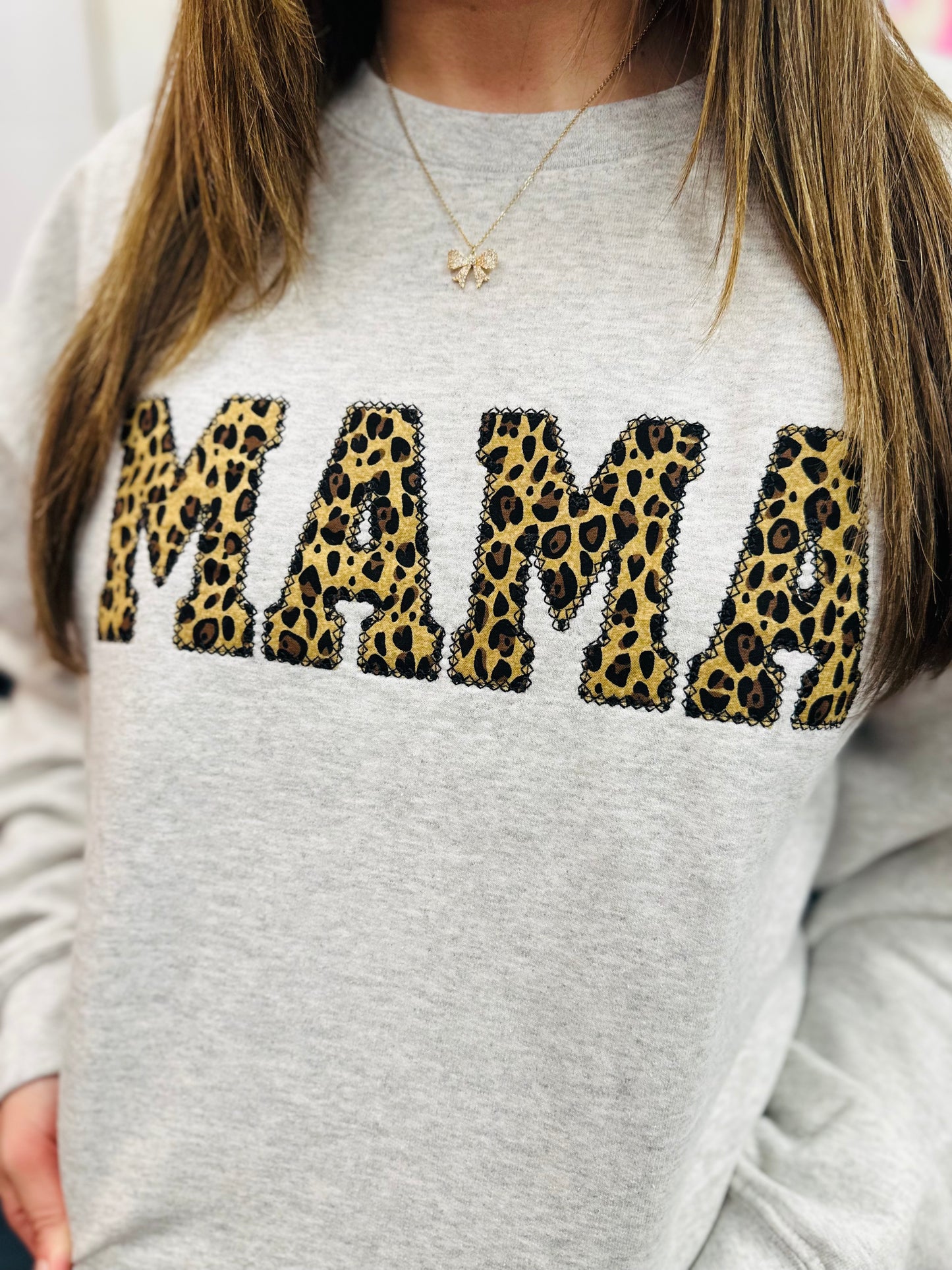The Mama Leopard Embroidered Sweatshirt