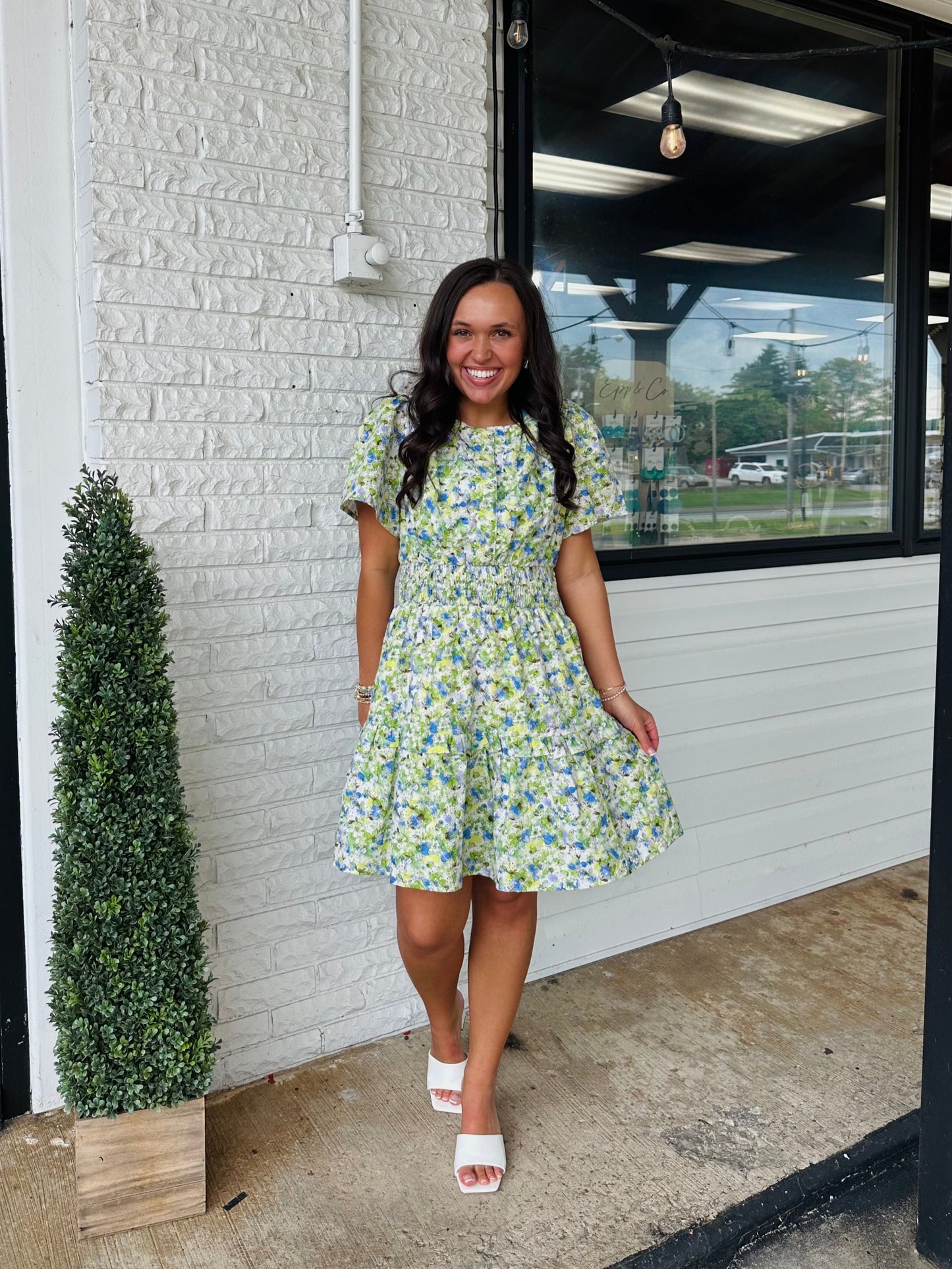 The Aylin Eyelet Smocked Dress