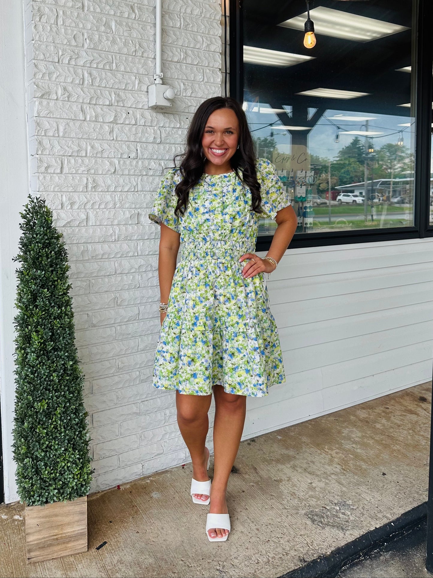 The Aylin Eyelet Smocked Dress