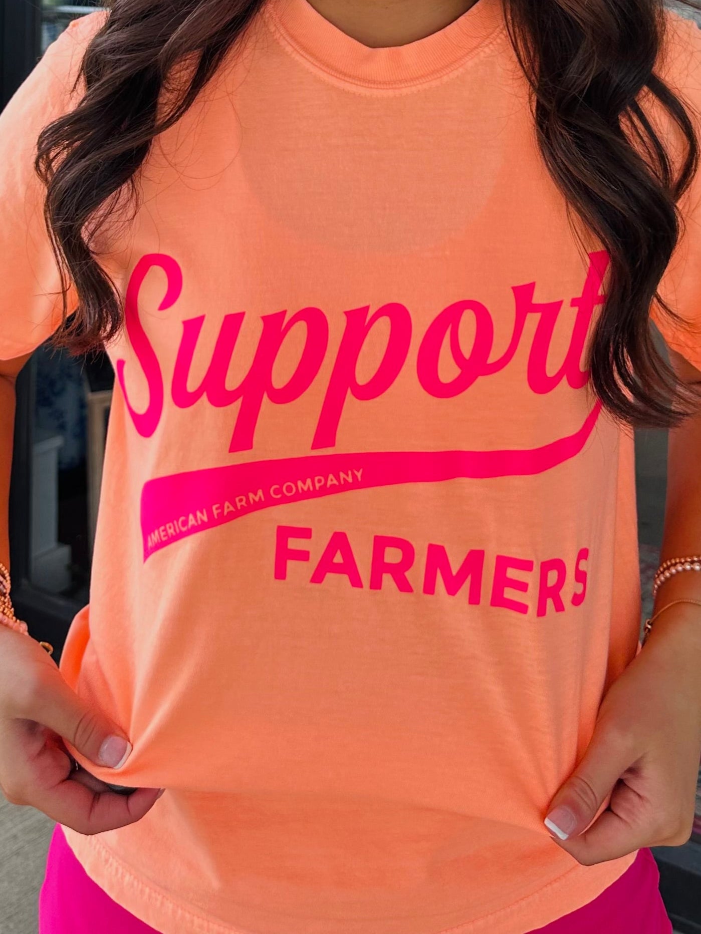 Neon Support Farmers Tee