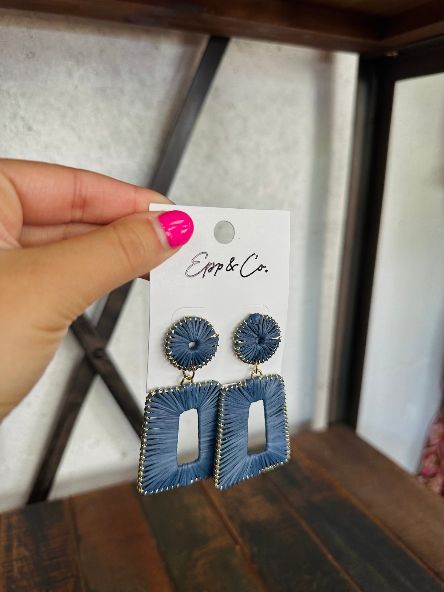 Harvest Blue Bell Raffia Drops