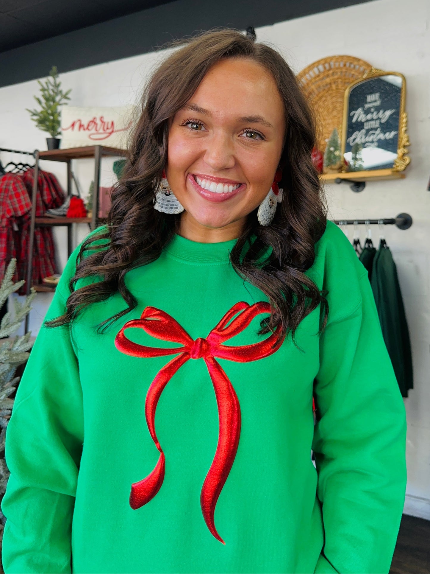 The Feeling Festive Bow Sweatshirt