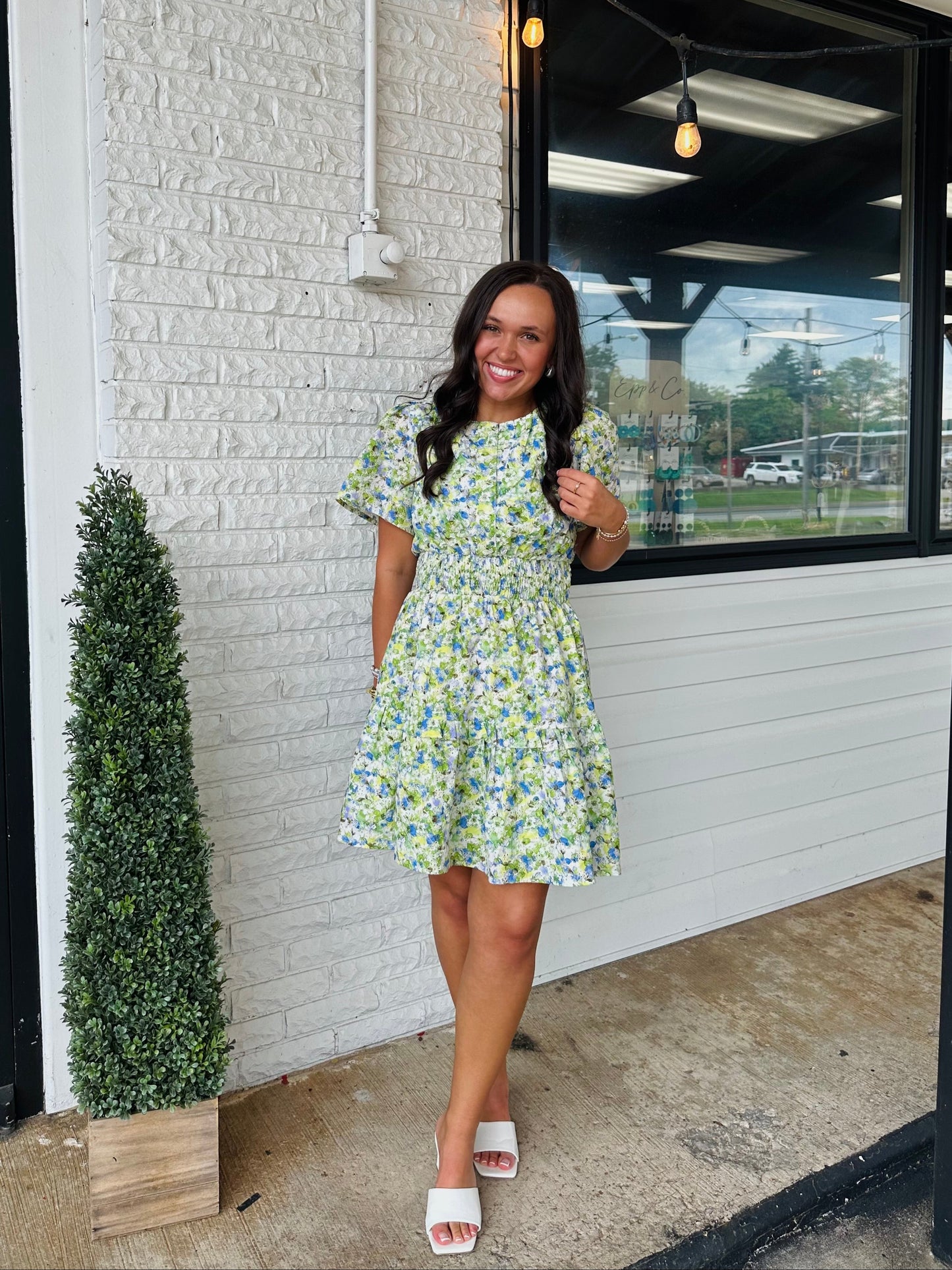 The Aylin Eyelet Smocked Dress