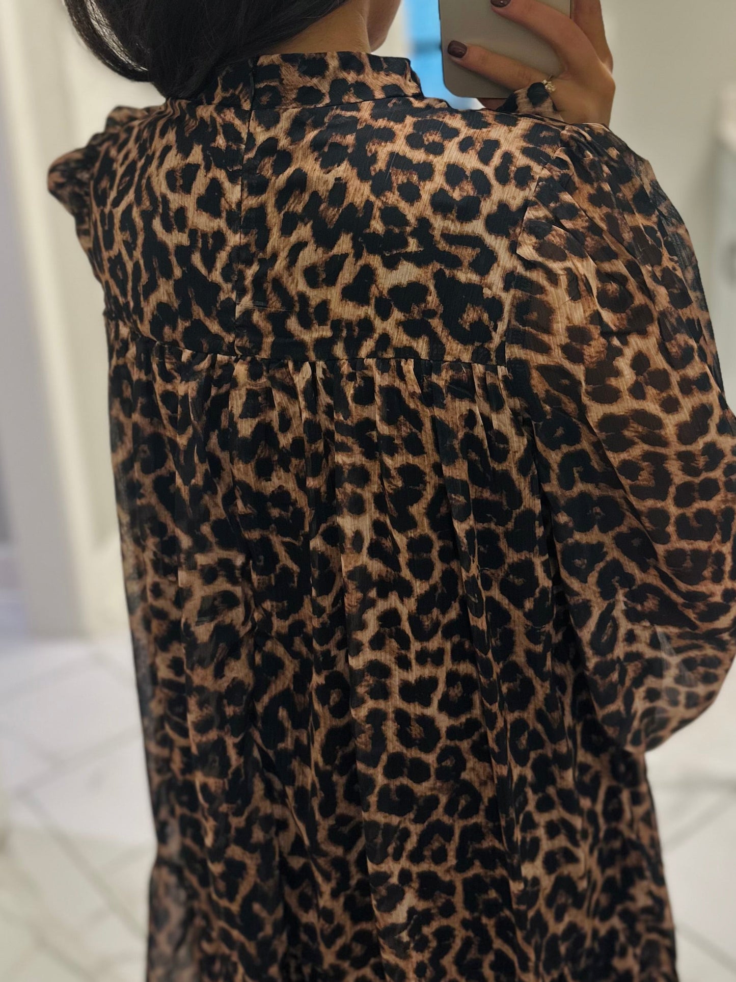 The Della Leopard Bow Dress