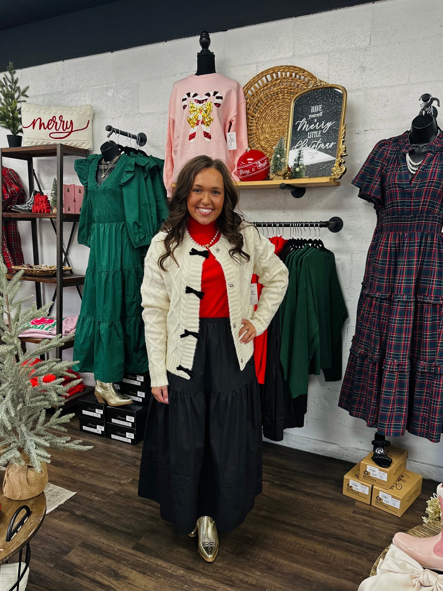 Solid Red Long Sleeves Basic Turtleneck