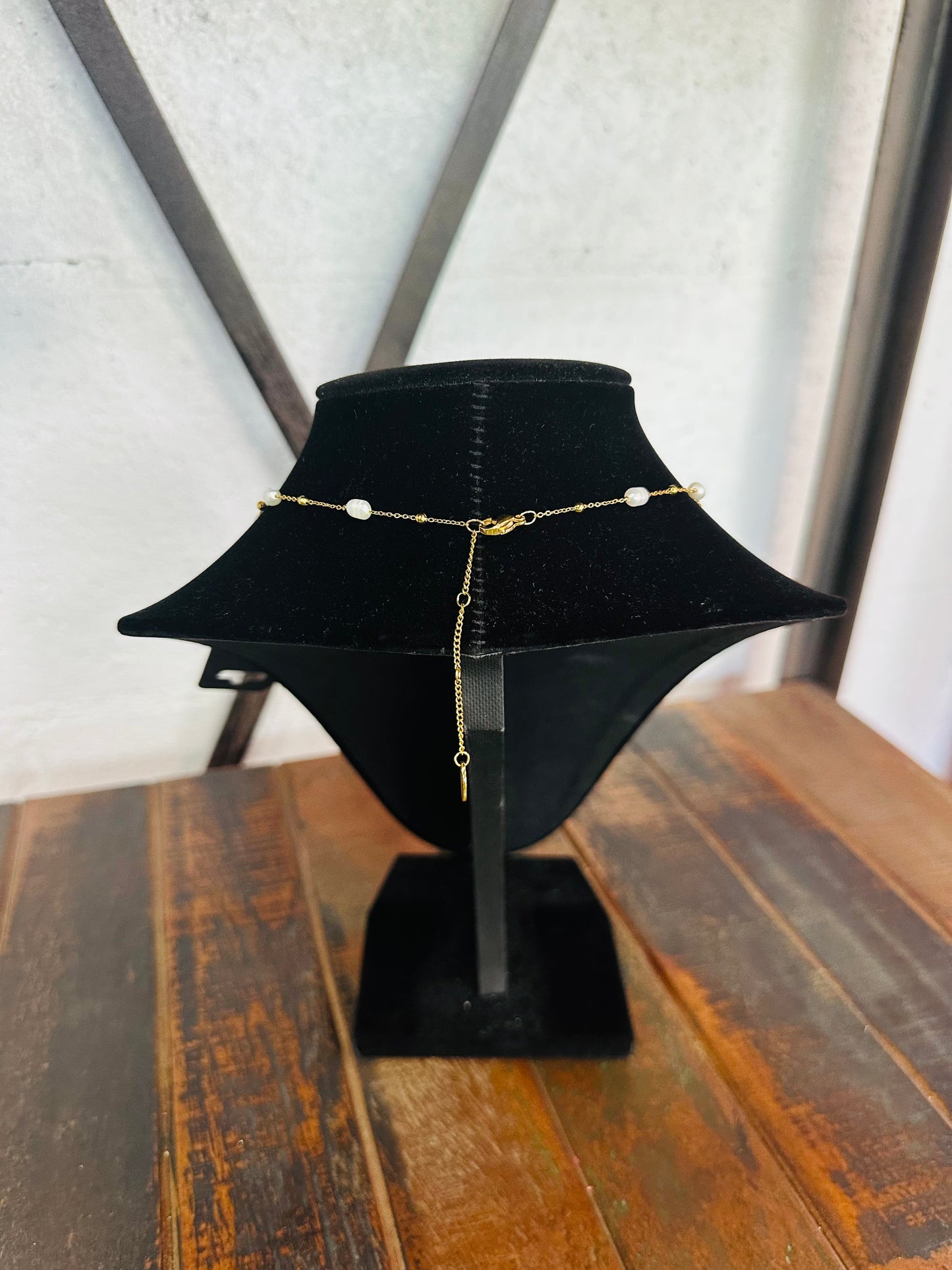 Gold Freshwater Pearl Necklace
