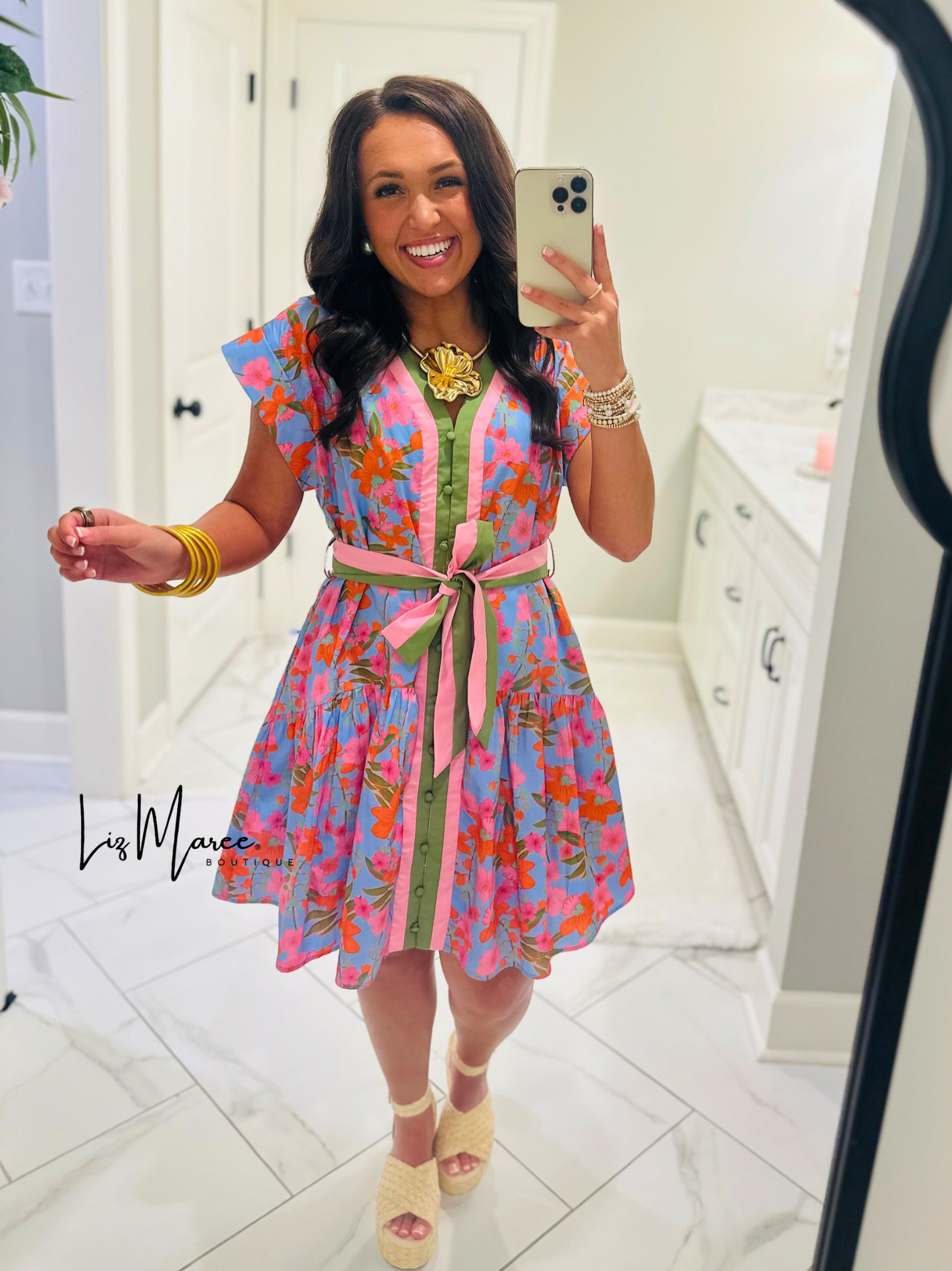 The Tori Blue Floral Dress