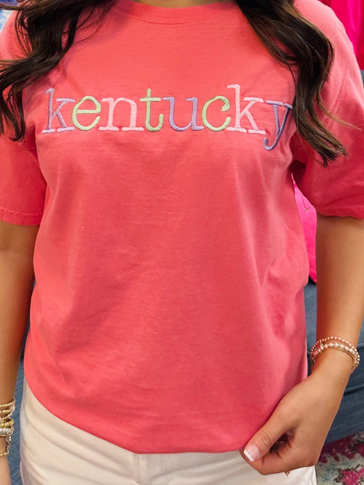 The Kentucky Pastel Embroidered Tee