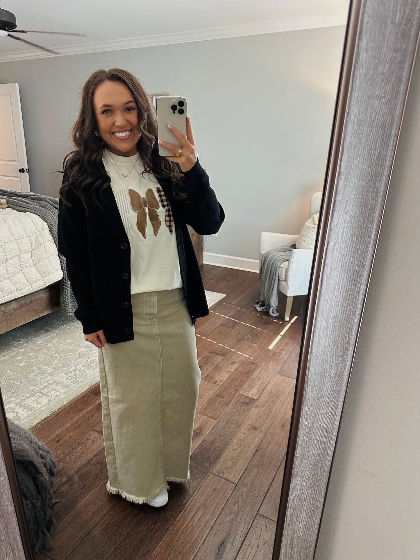 Let's Get Cozy Black Cardigan