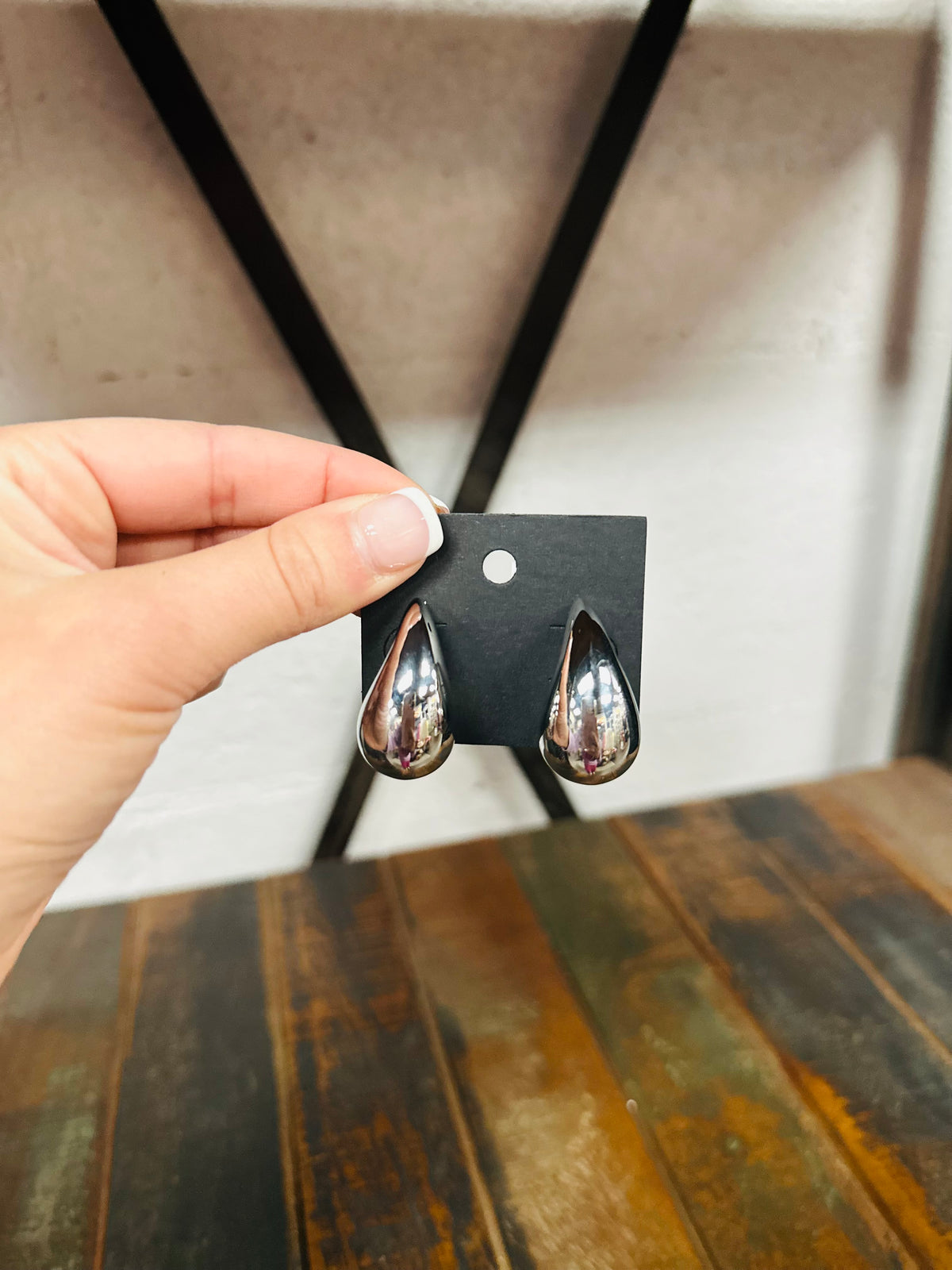 Silver Teardrop Earrings