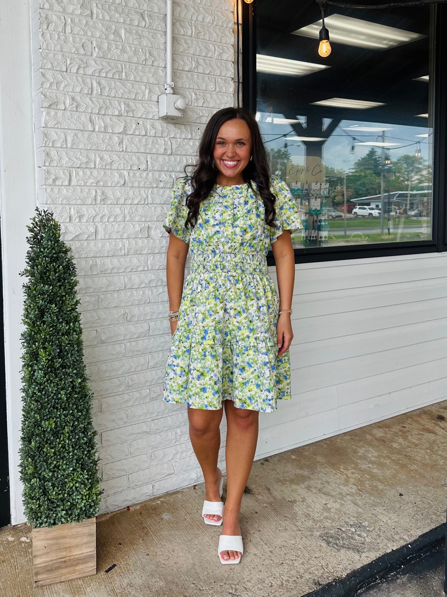 The Aylin Eyelet Smocked Dress