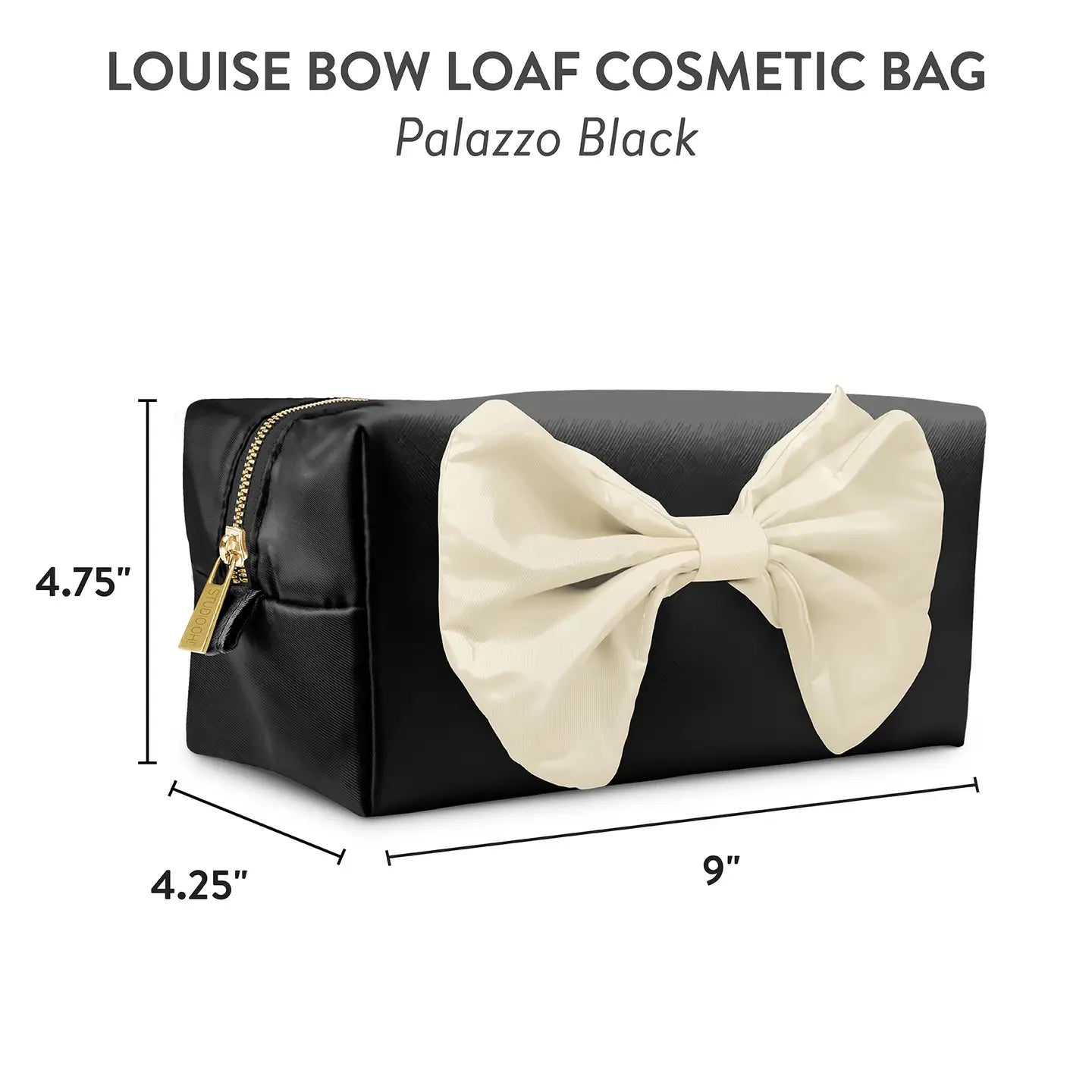 The Louise Black Bow Cosmetic Pouch