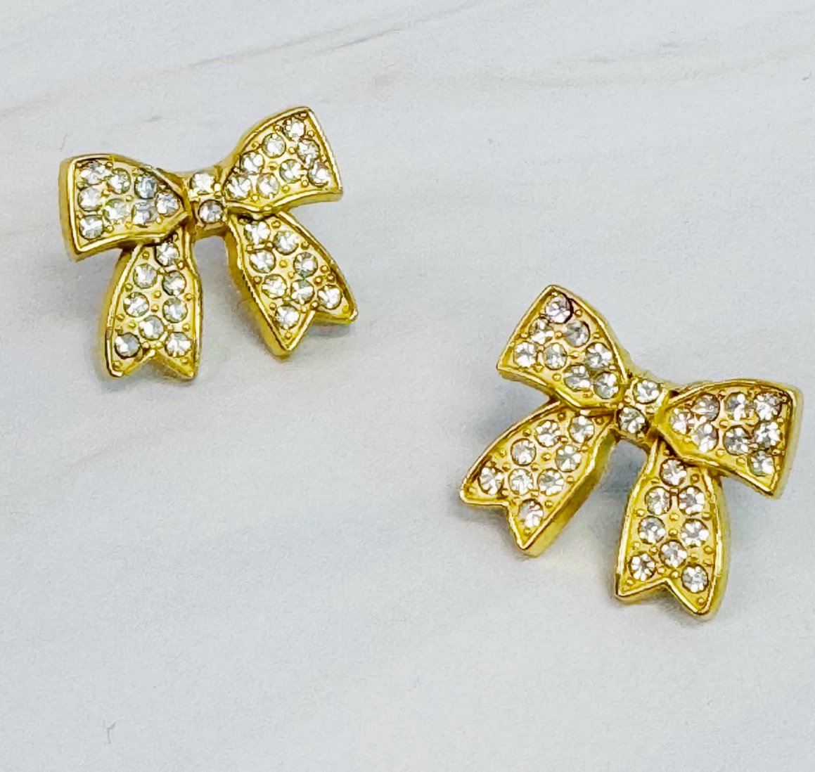 Shine Sparkle Bow Stud Earrings