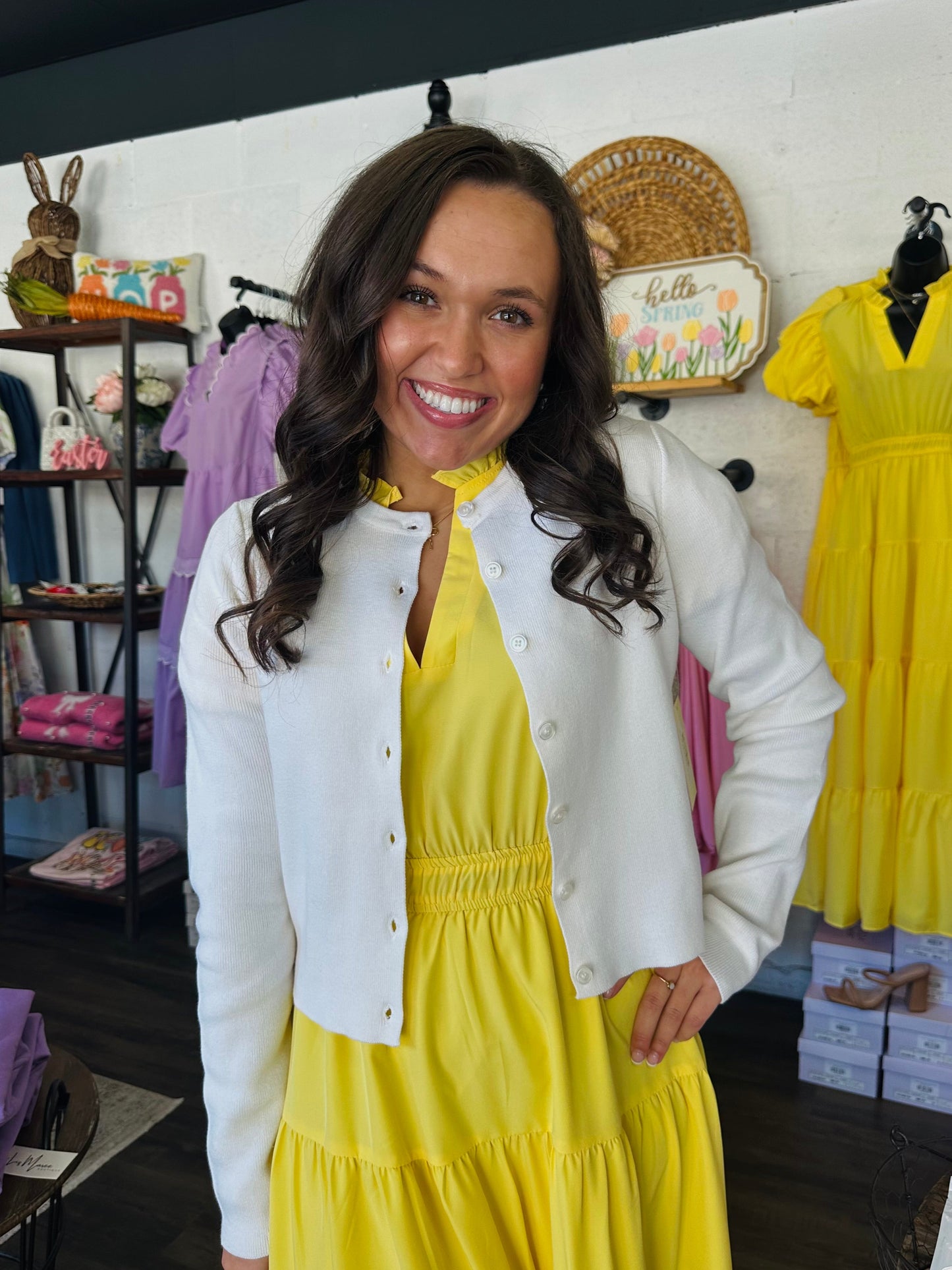The Ivory Long Sleeve Cardigan
