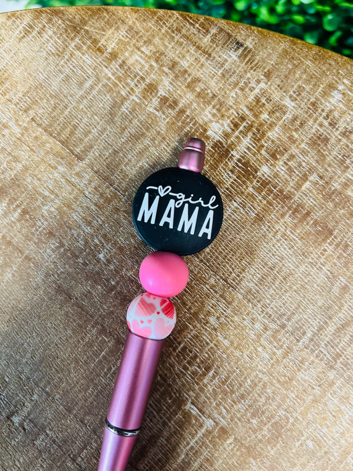 Girl Mama Pink Beaded Pen