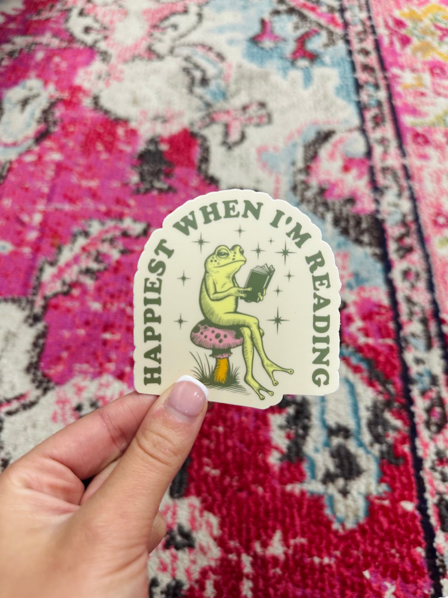 Happiest When I'm Reading Sticker