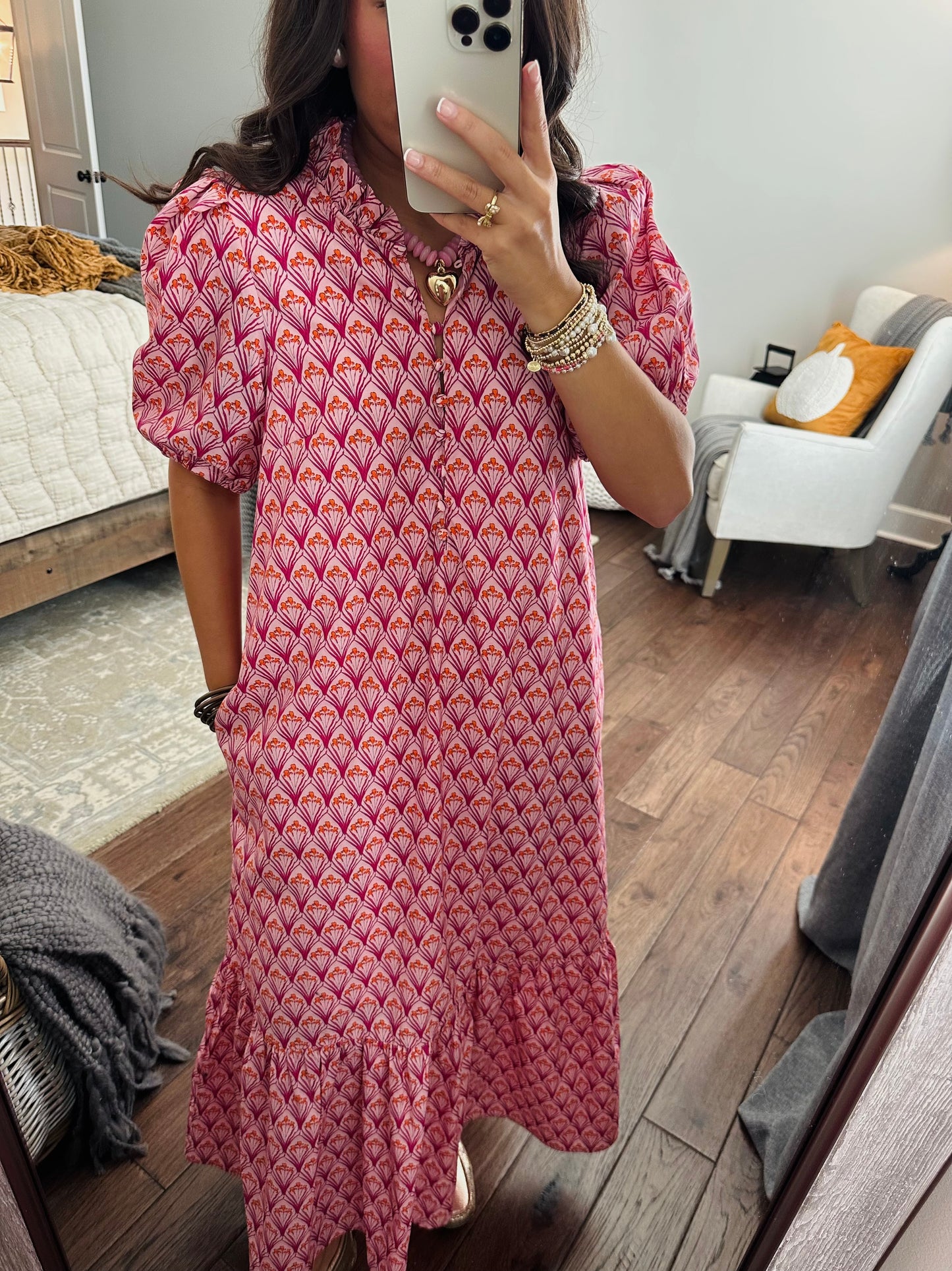 The Liz Pink Maxi Dress