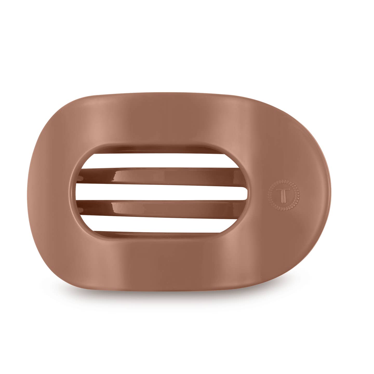 Mocha Mousse Round Flat Hair Clip