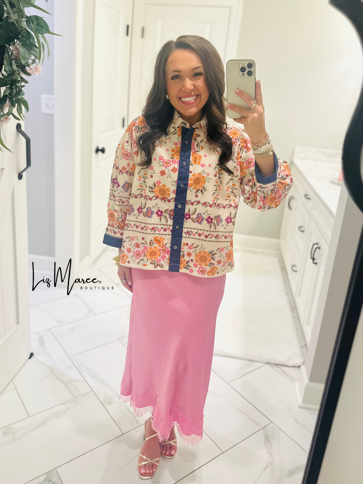 The Holly Ecru Floral Top