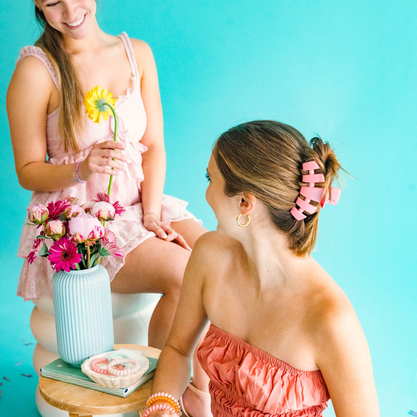 Classic Calming Coral Hair Clip