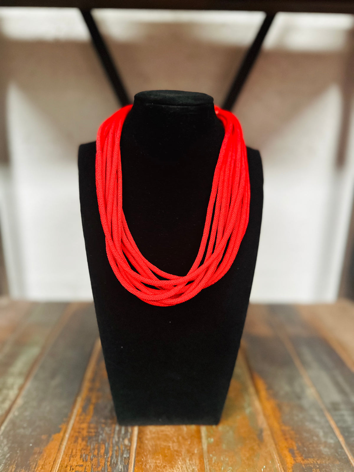 8 Strand Necklace - Red