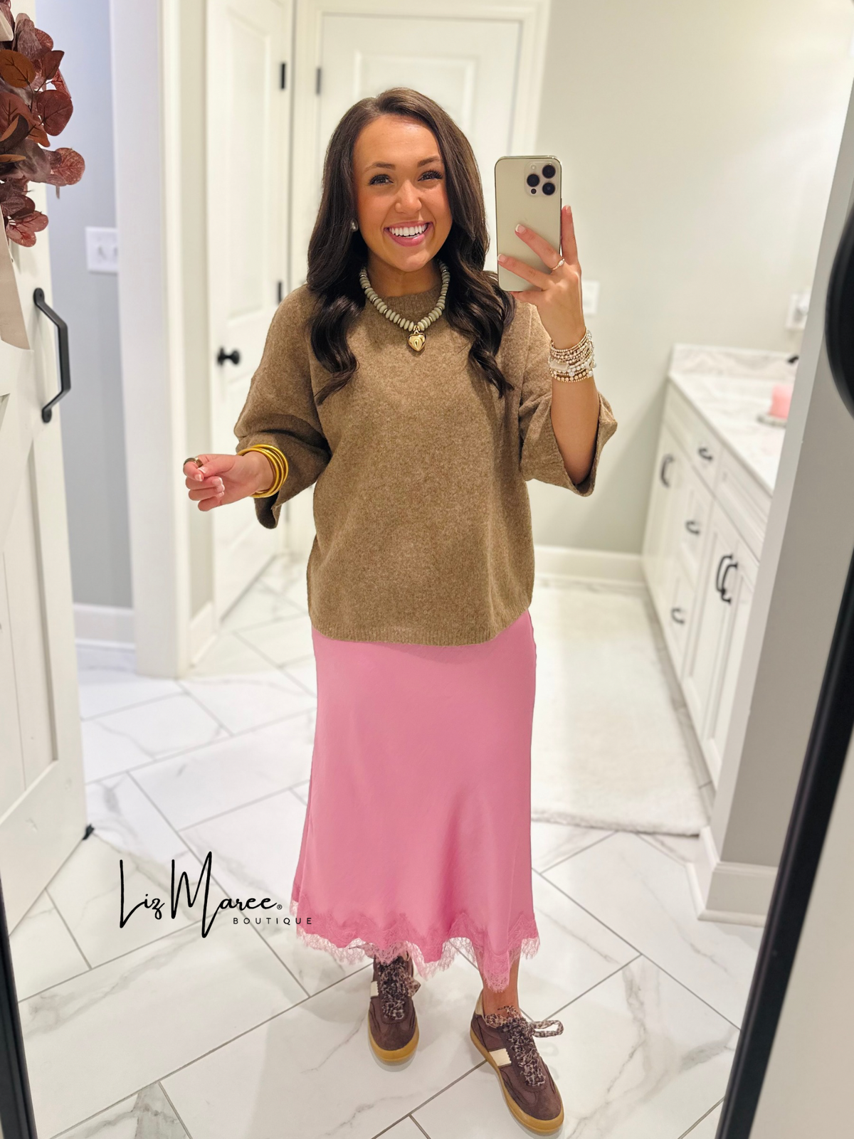 The Harlow Camel Sweater Top