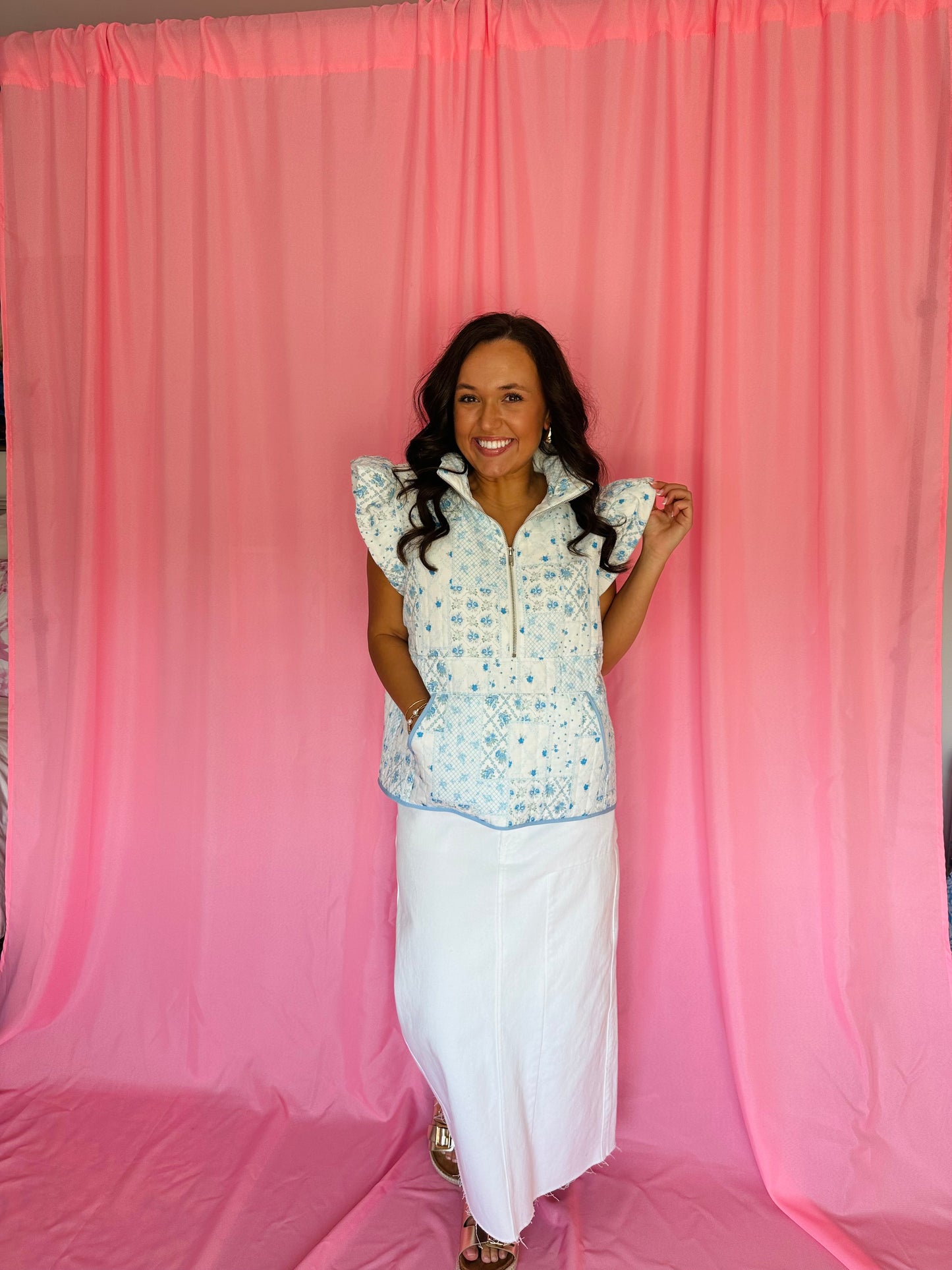 The Livi Quilted Patchwork Half Zip