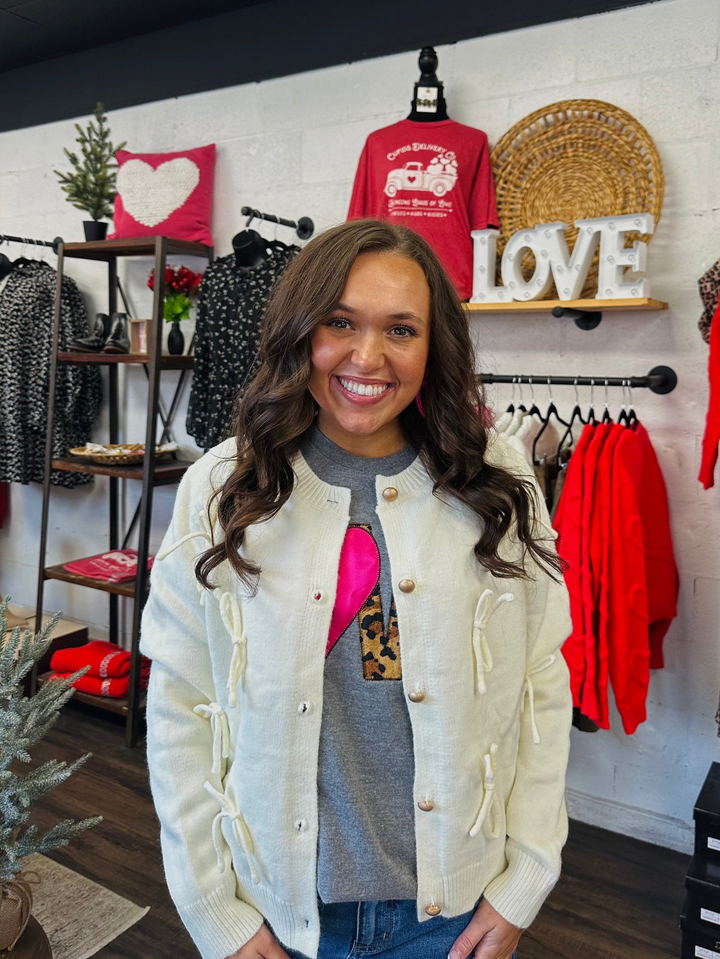 Valentine Love Heart Embroidered tee