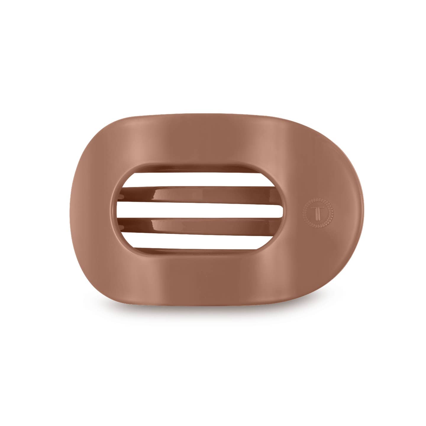 Mocha Mousse Round Flat Hair Clip