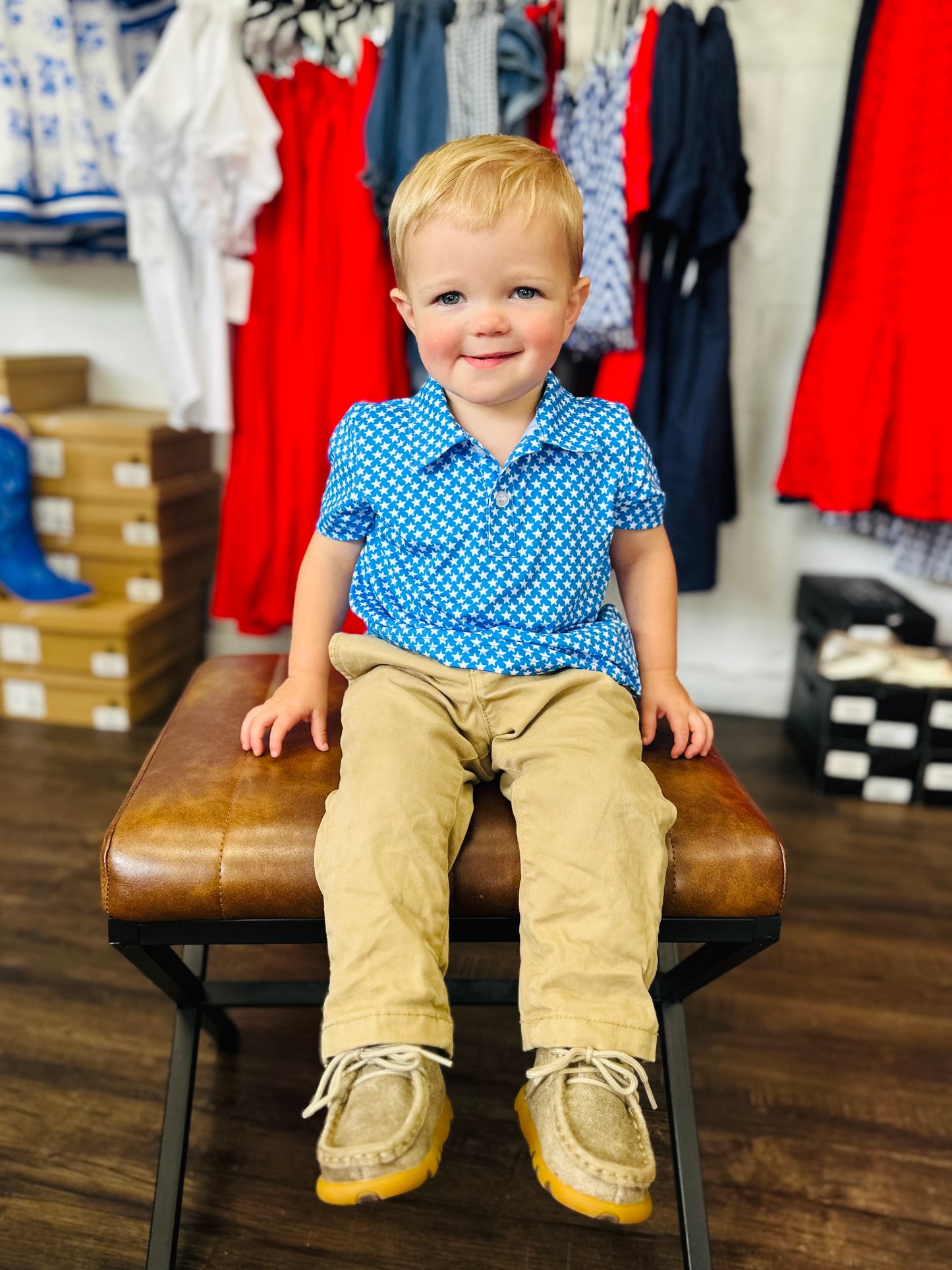The Boys Blue Stars Performance Polo