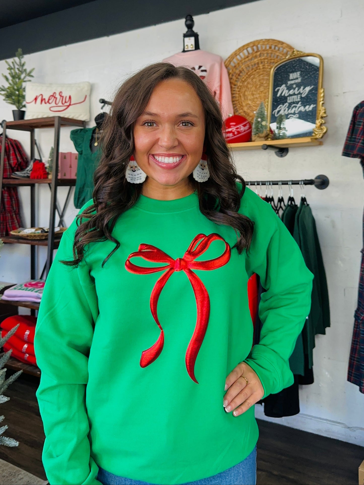 The Feeling Festive Bow Sweatshirt