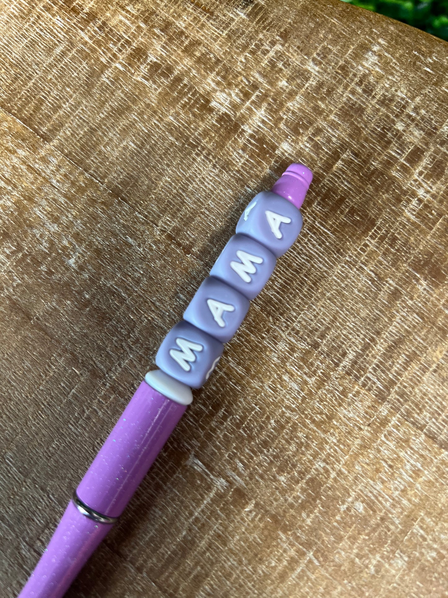 Purple Mama Beaded Pen