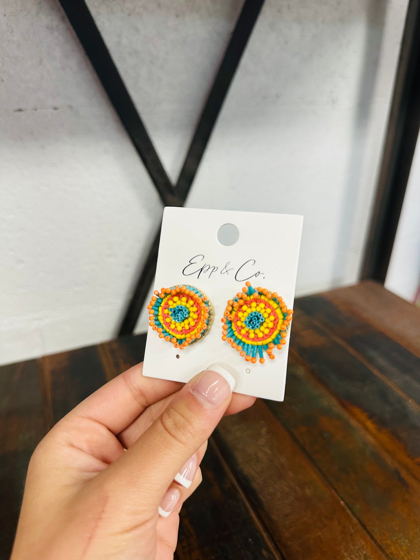 Funfetti Beaded Stud Earring