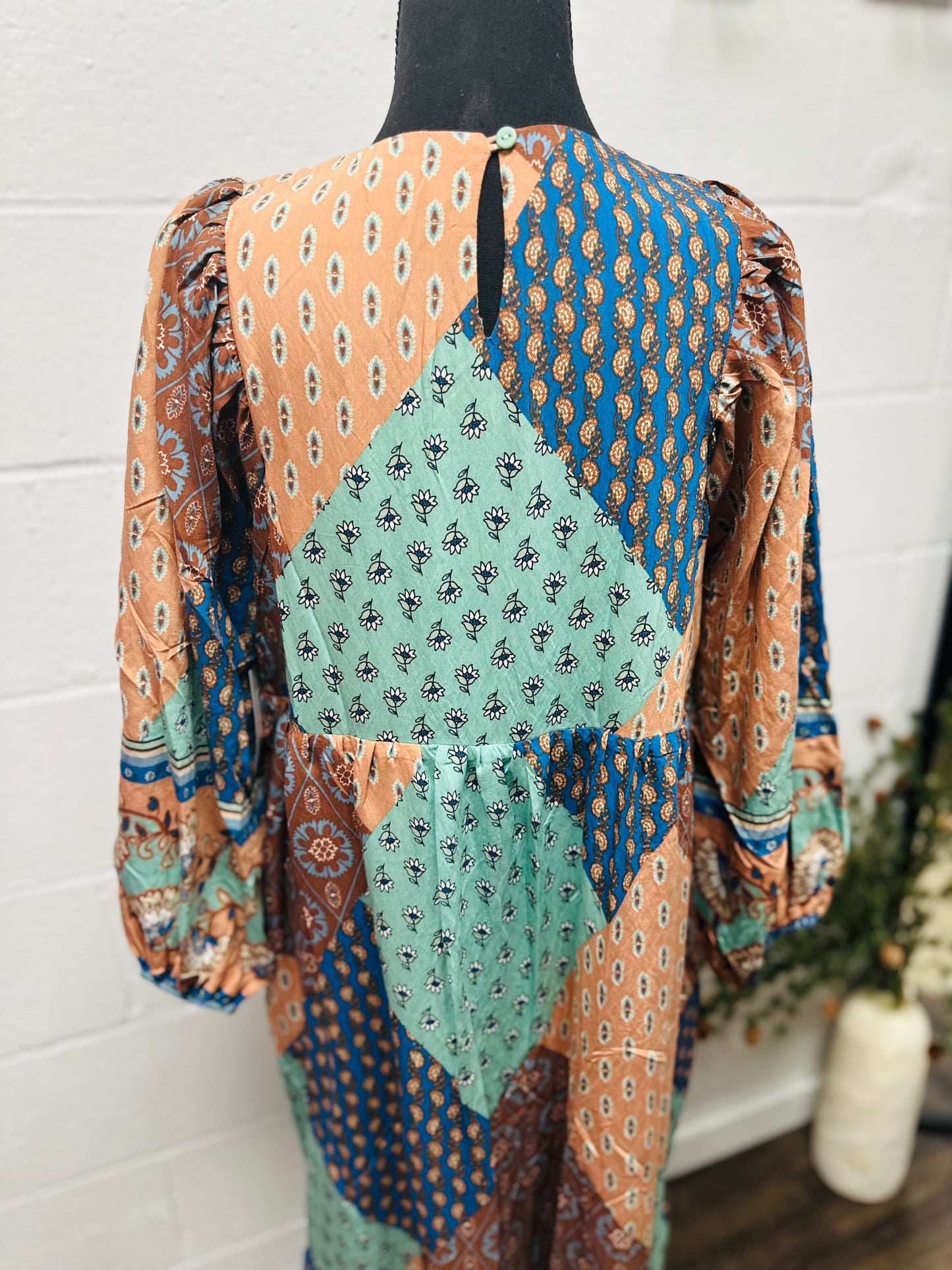 The Rory Patchwork Midi Dress