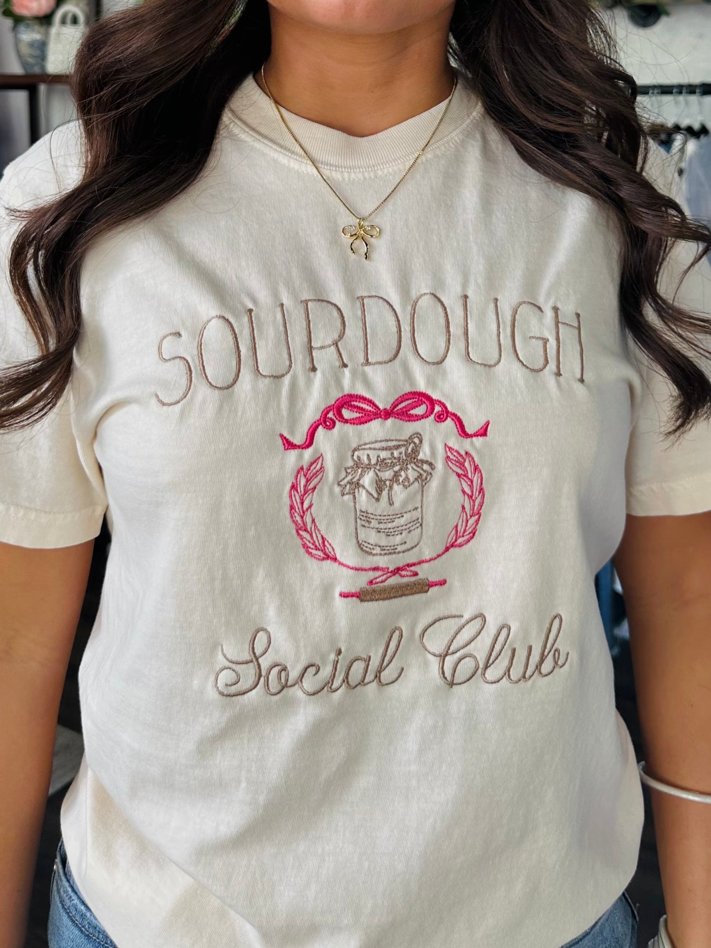 Sour Dough Social Club Embroidered Tee