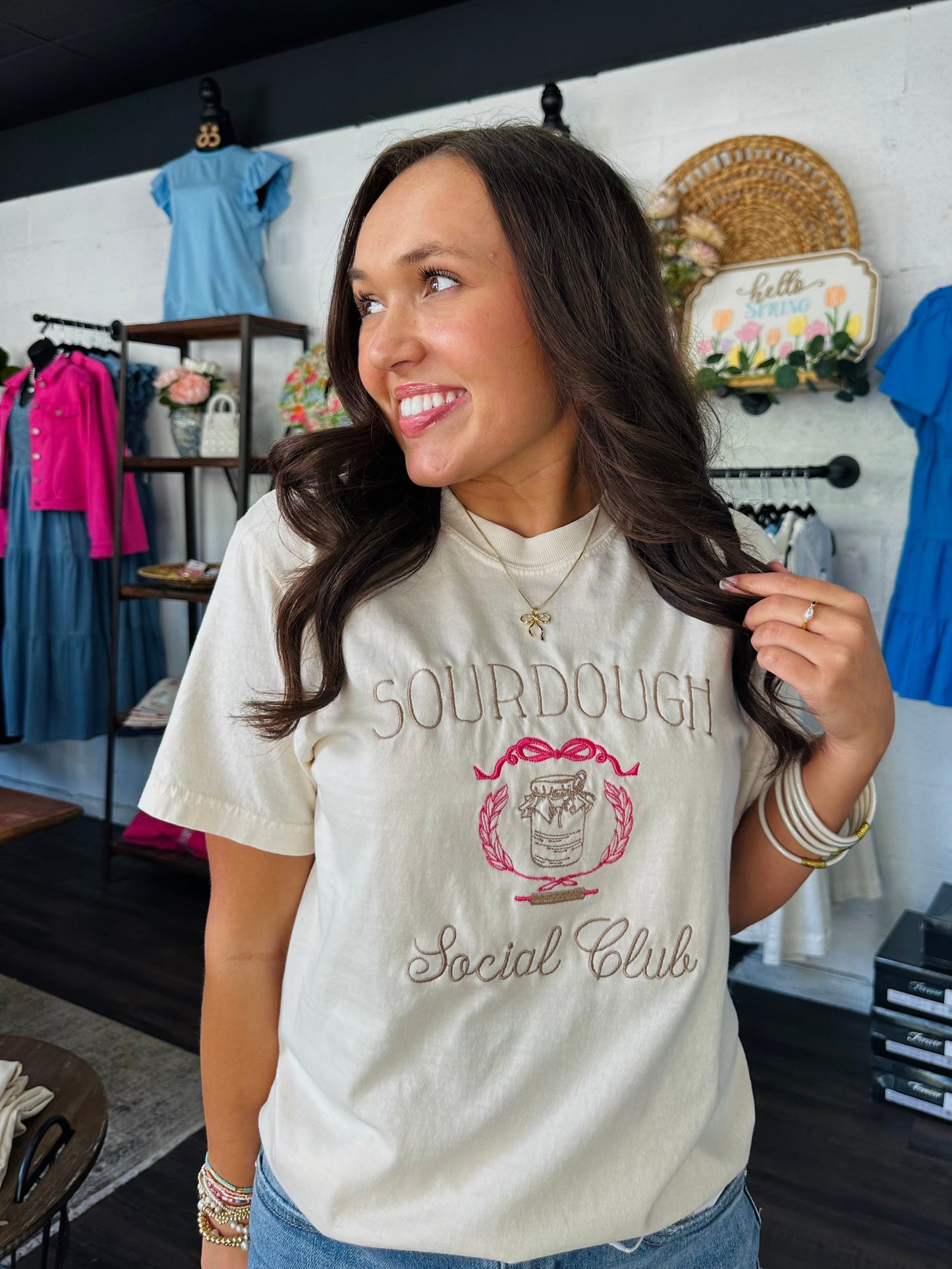 Sour Dough Social Club Embroidered Tee