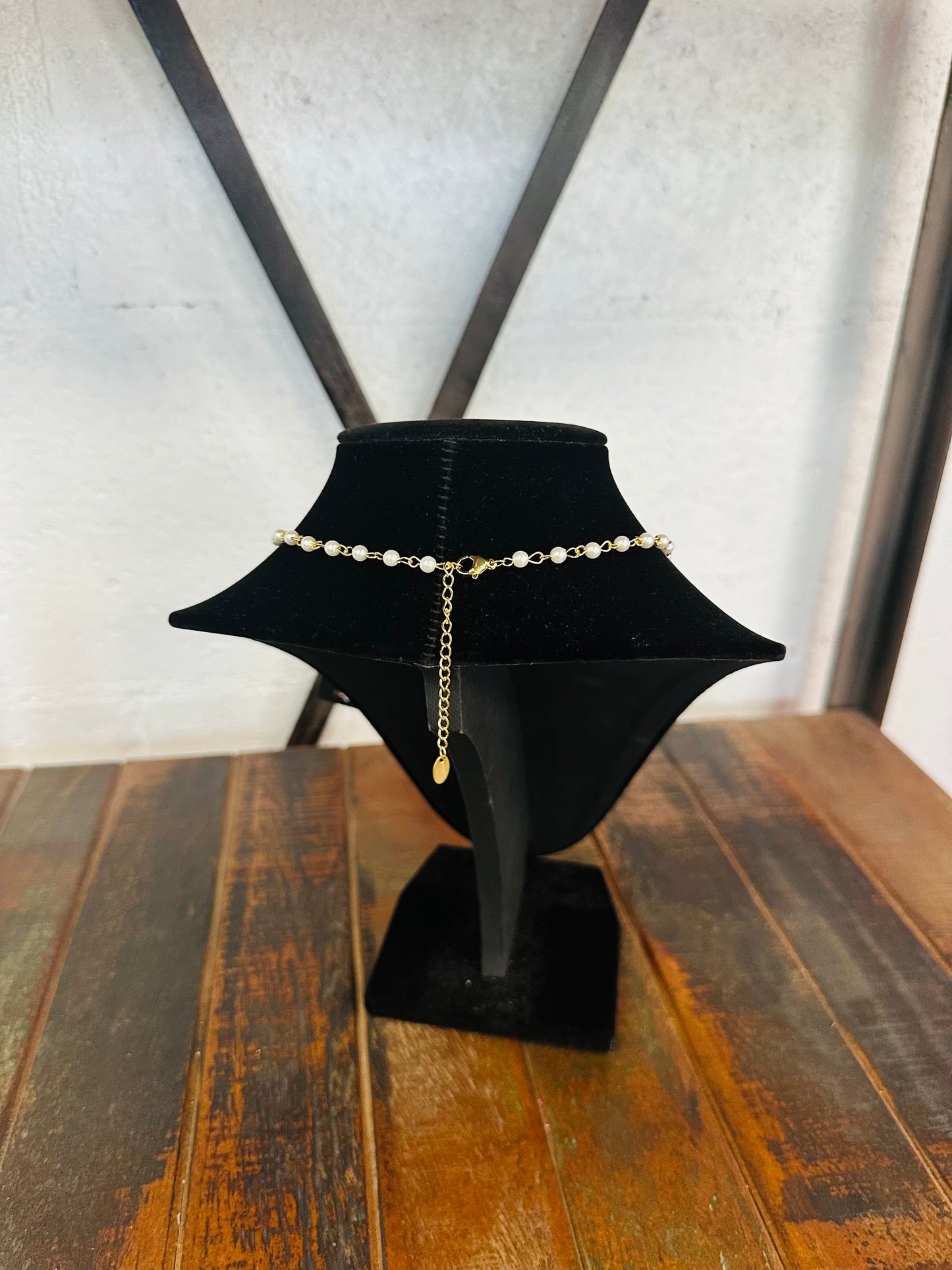 Gold + Pearl Cross Pendant Necklace