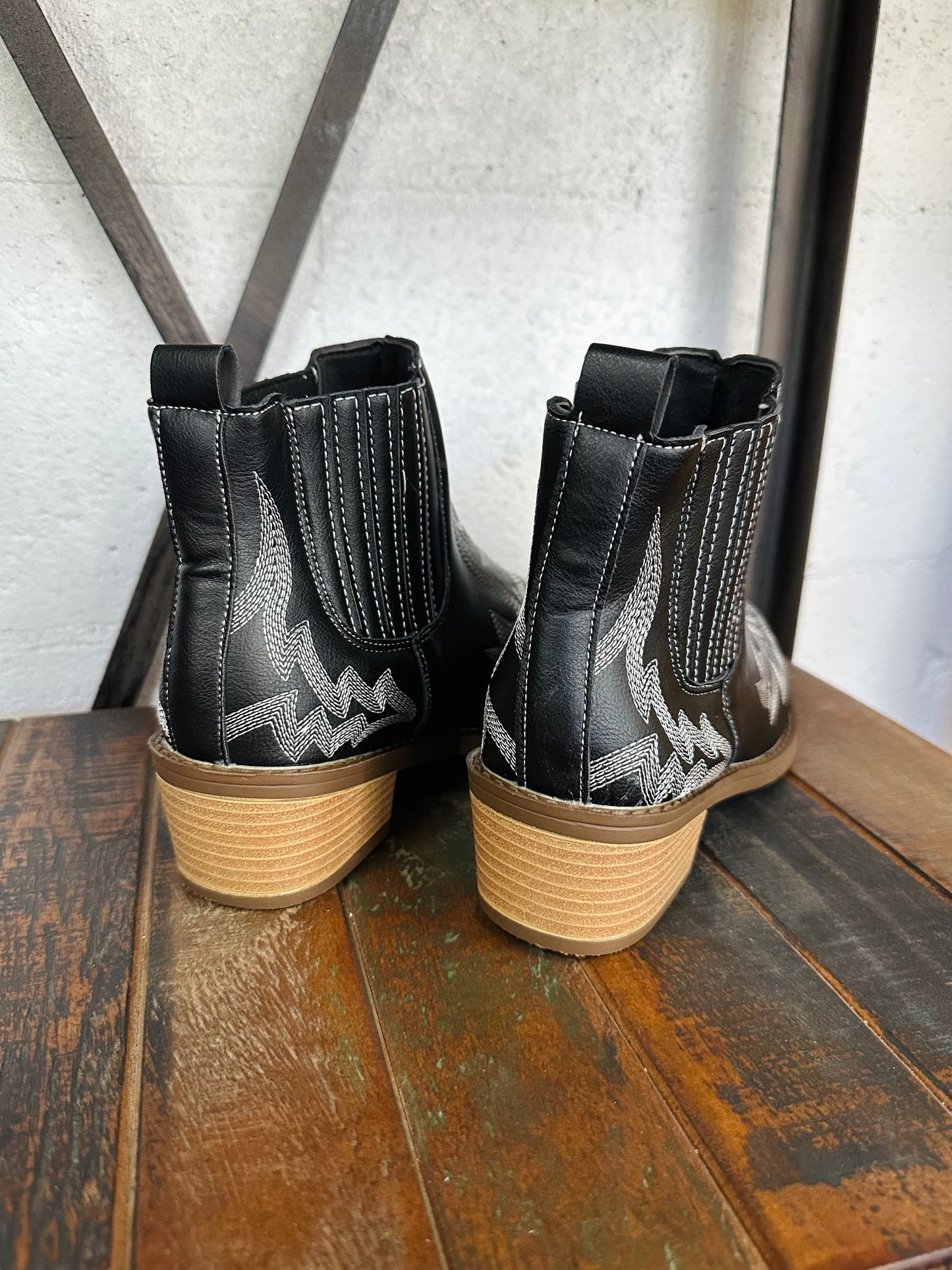 The Montana Black Western Bootie