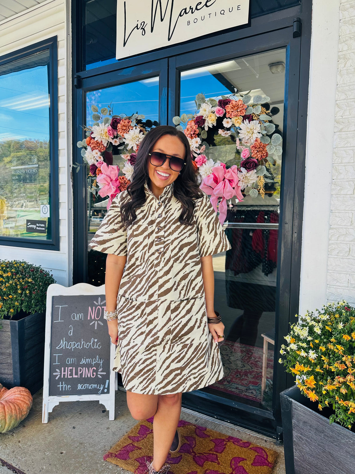 The Lucy Zebra Shirt Dress