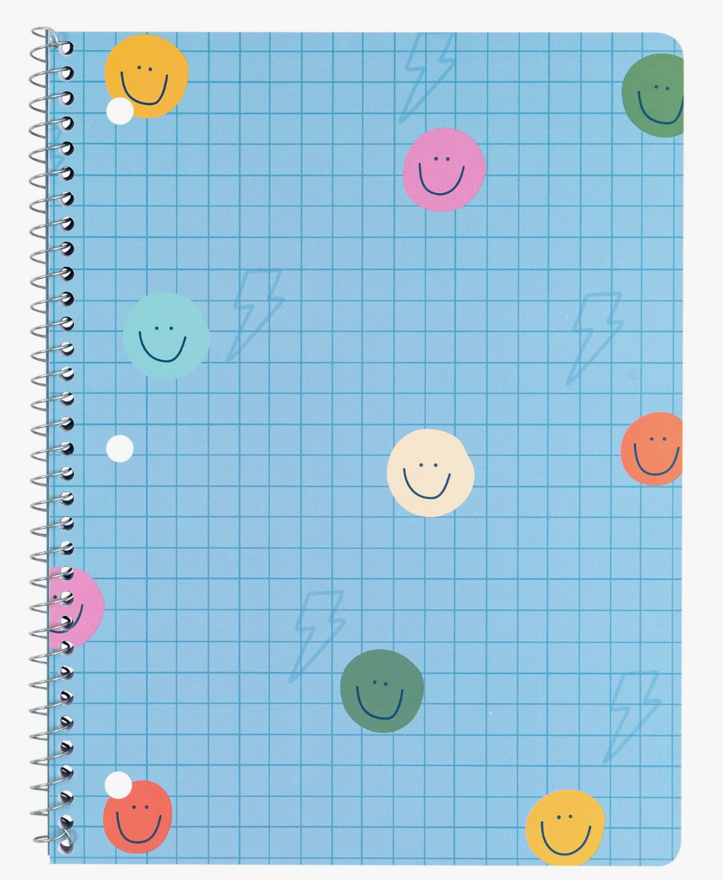 Smiley Grid Spiral Notebook