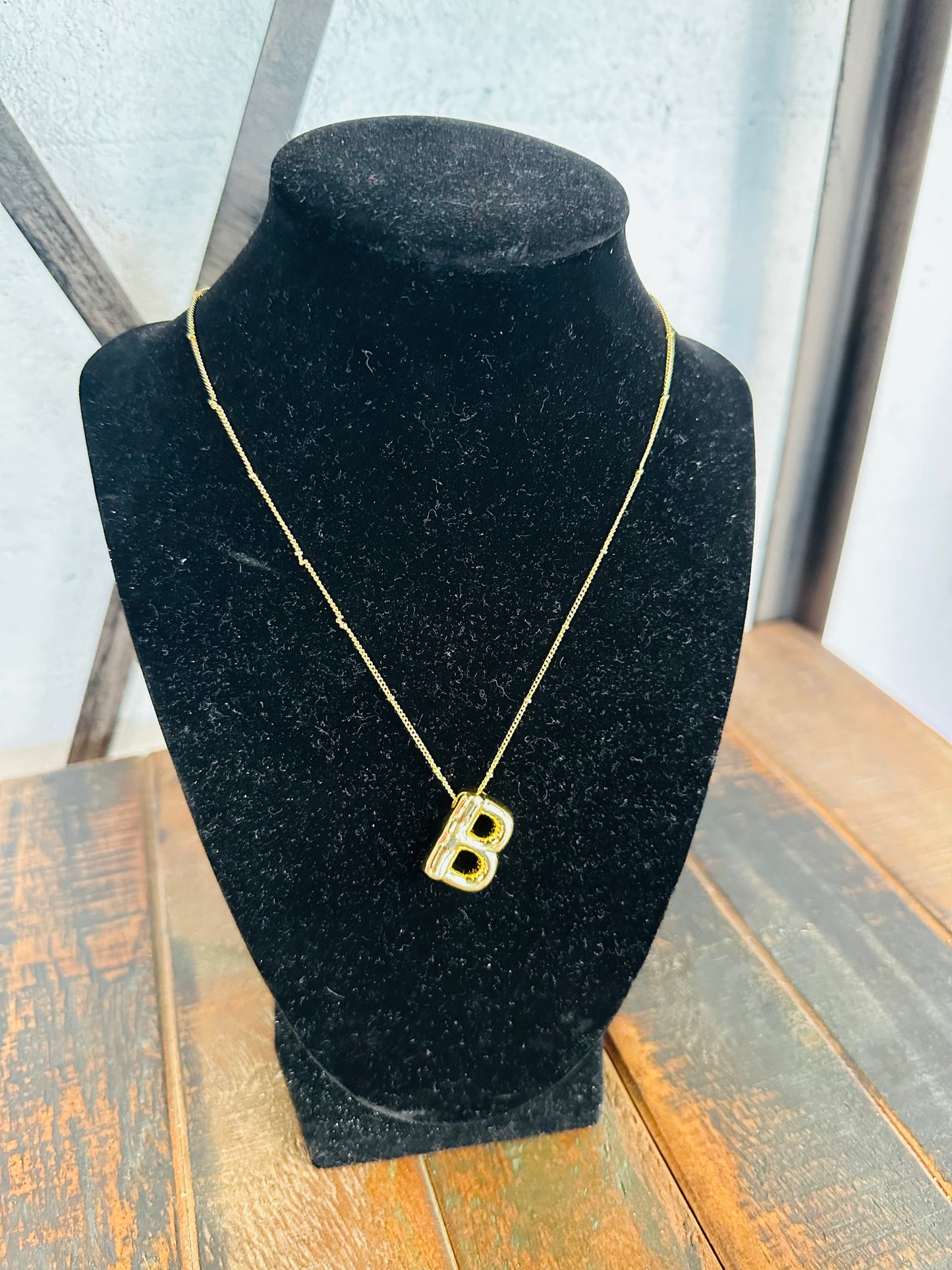 Initial Balloon Gold Necklace