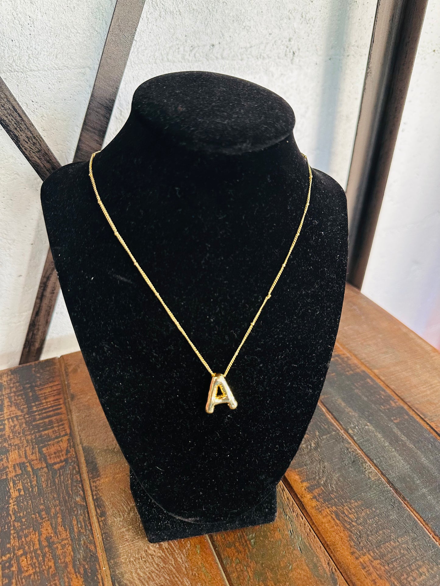 Initial Balloon Gold Necklace