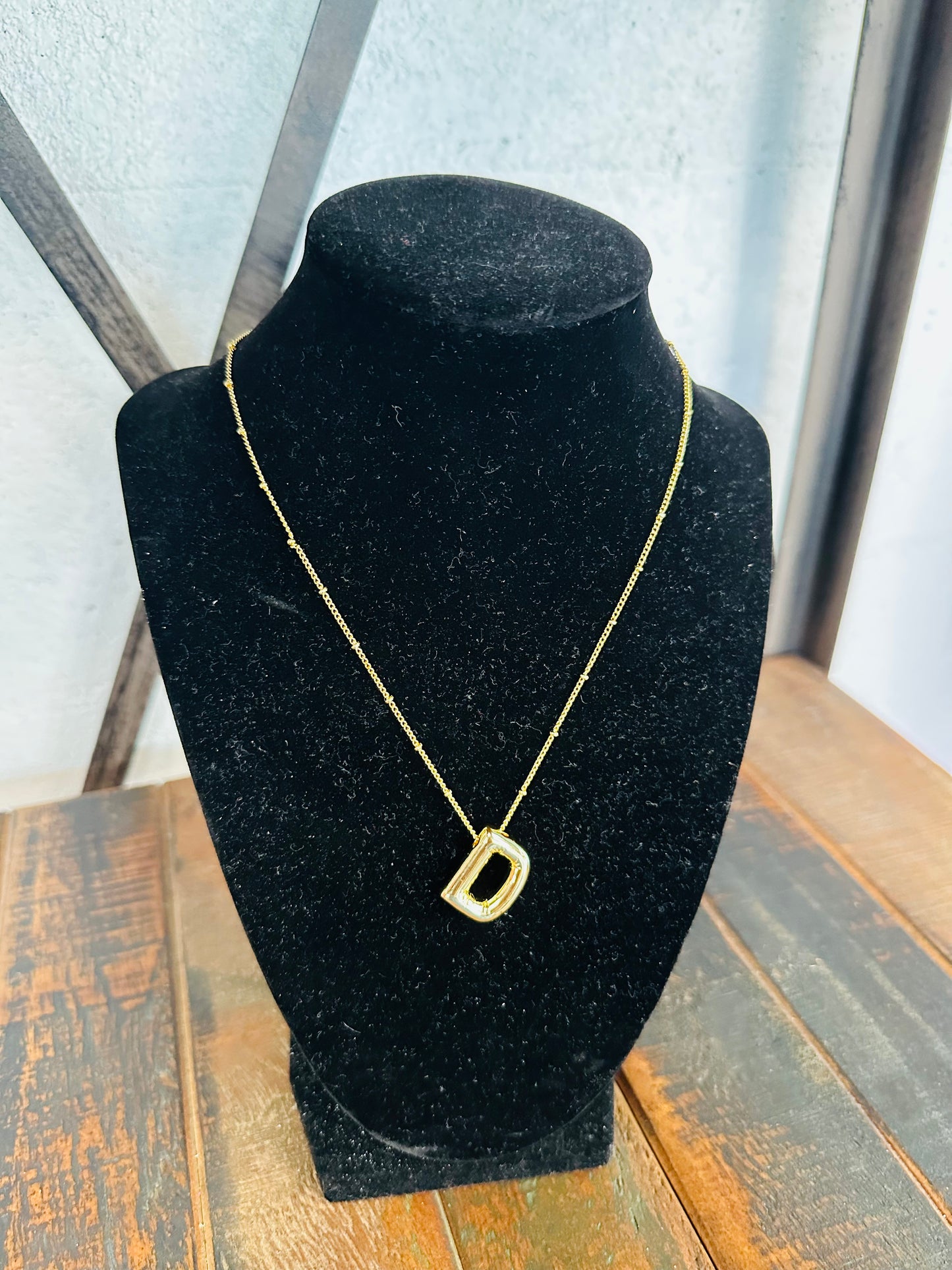 Initial Balloon Gold Necklace