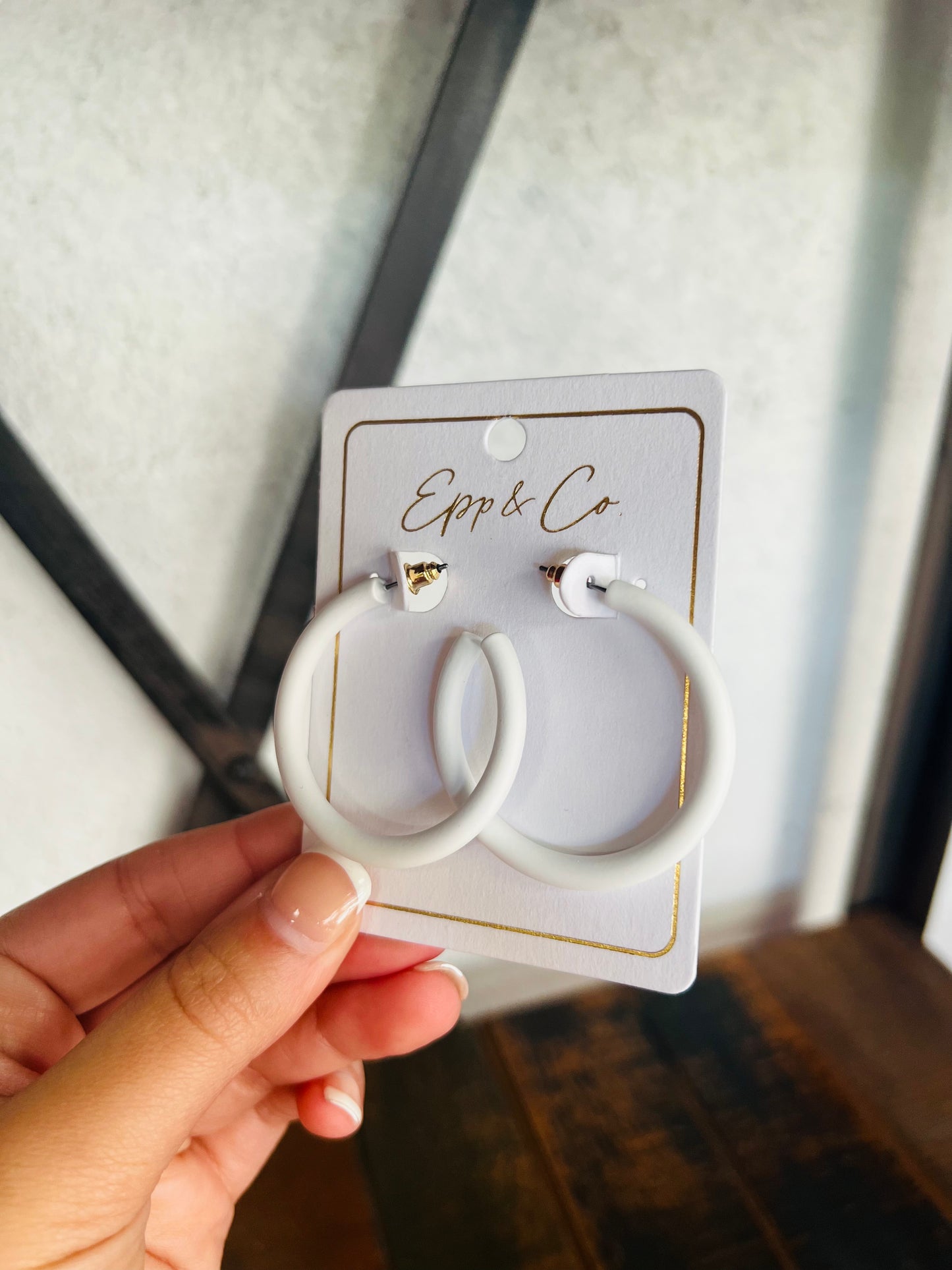Simple White Hoops