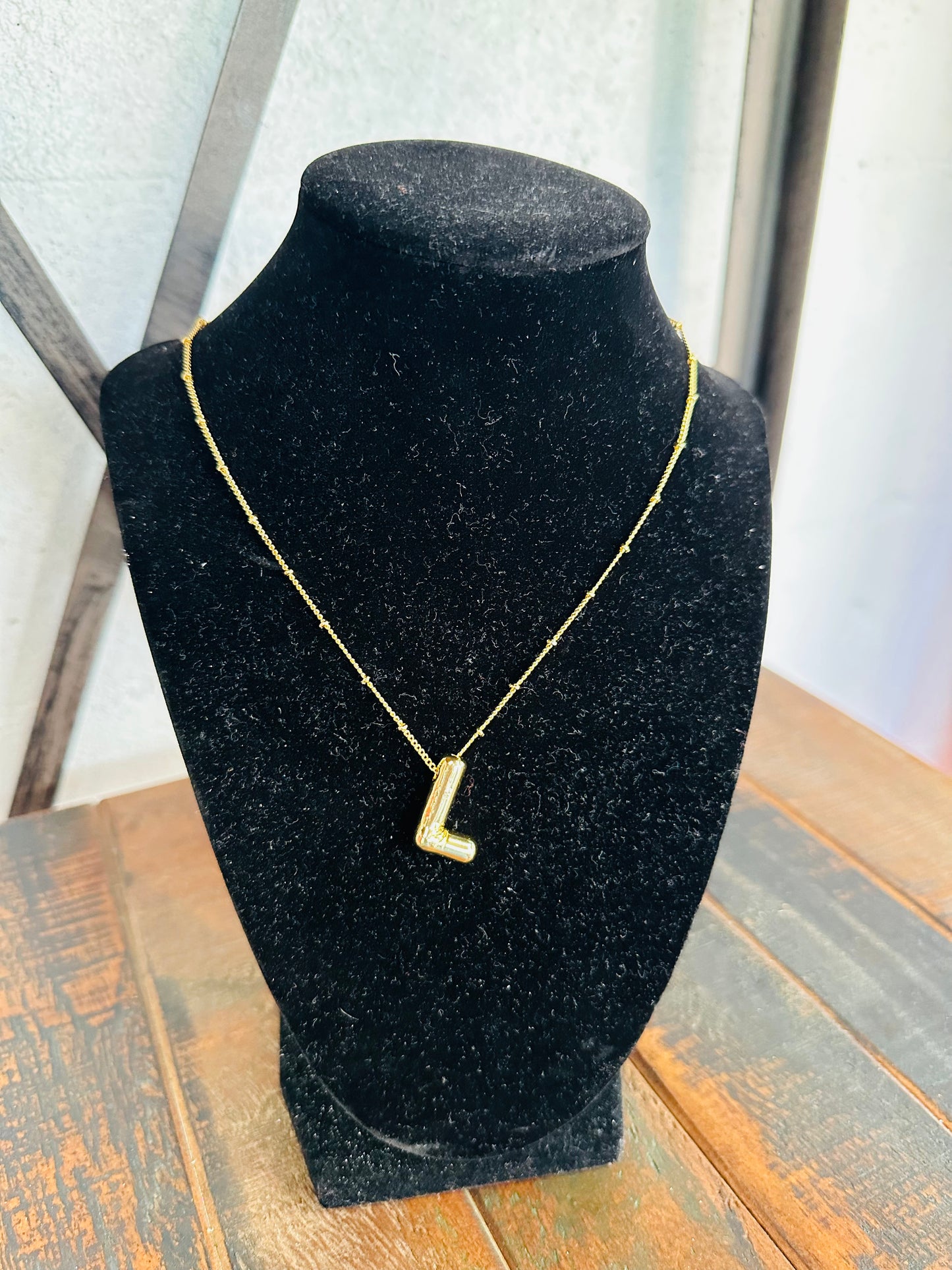 Initial Balloon Gold Necklace