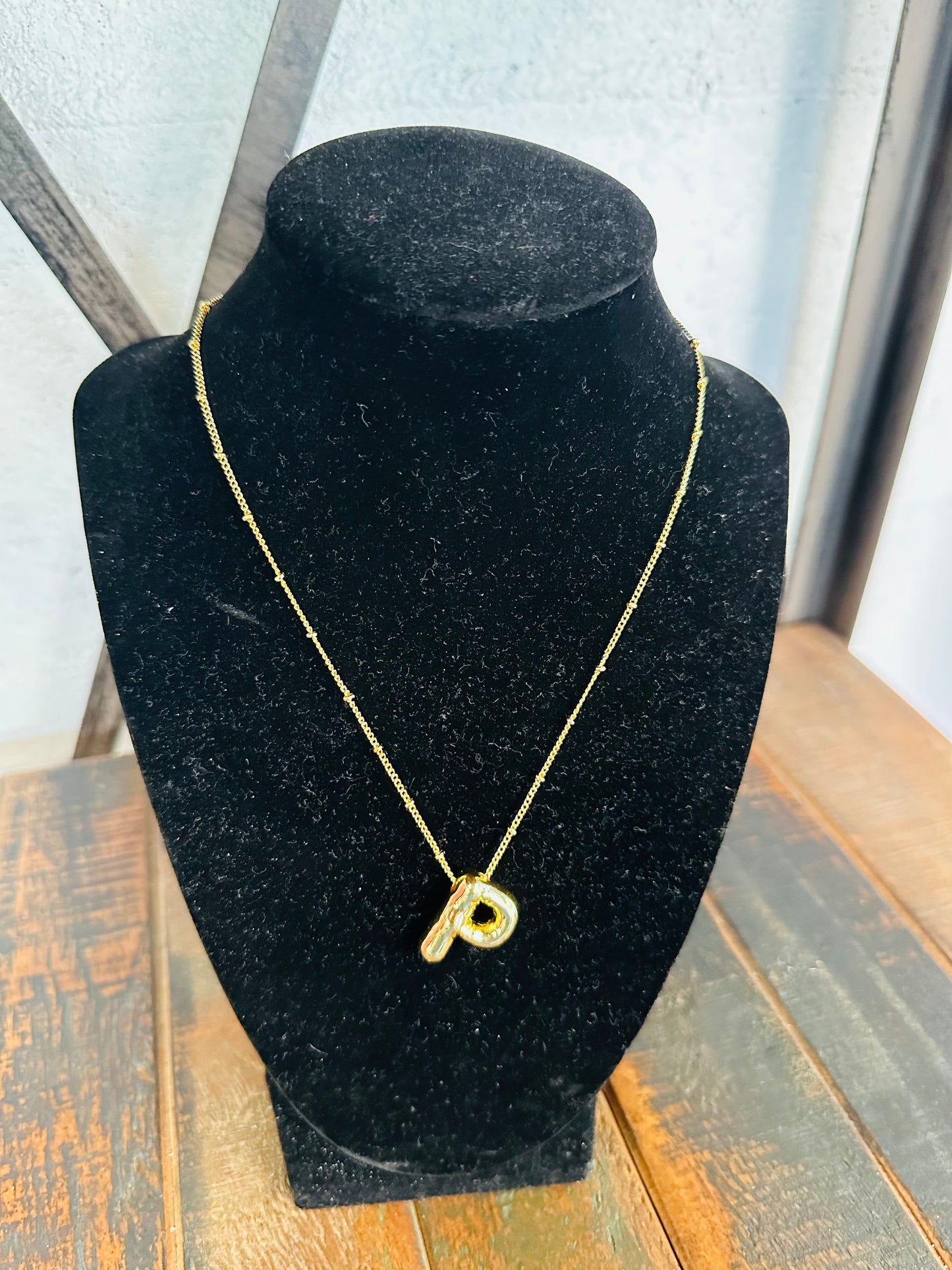 Initial Balloon Gold Necklace