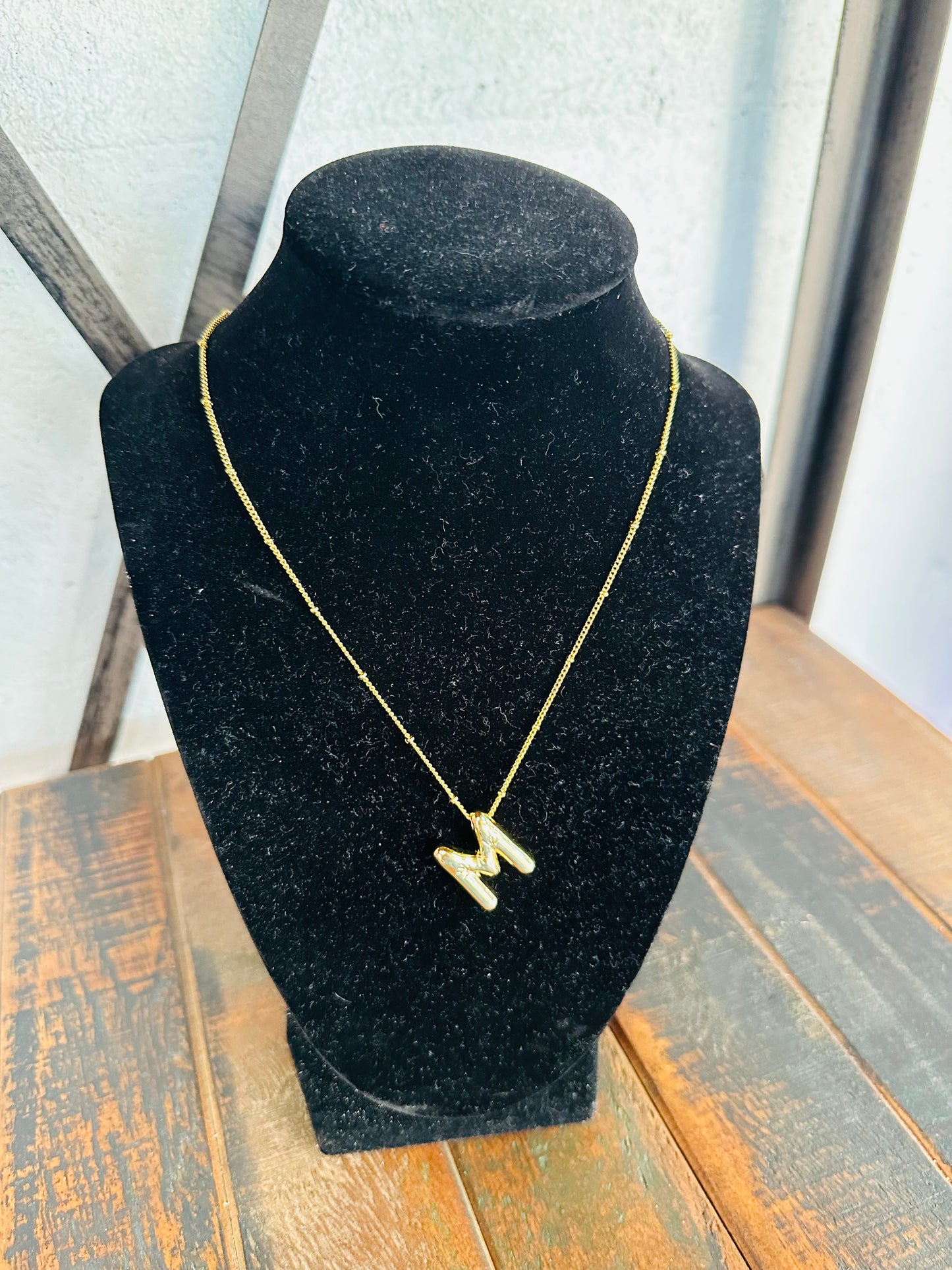 Initial Balloon Gold Necklace